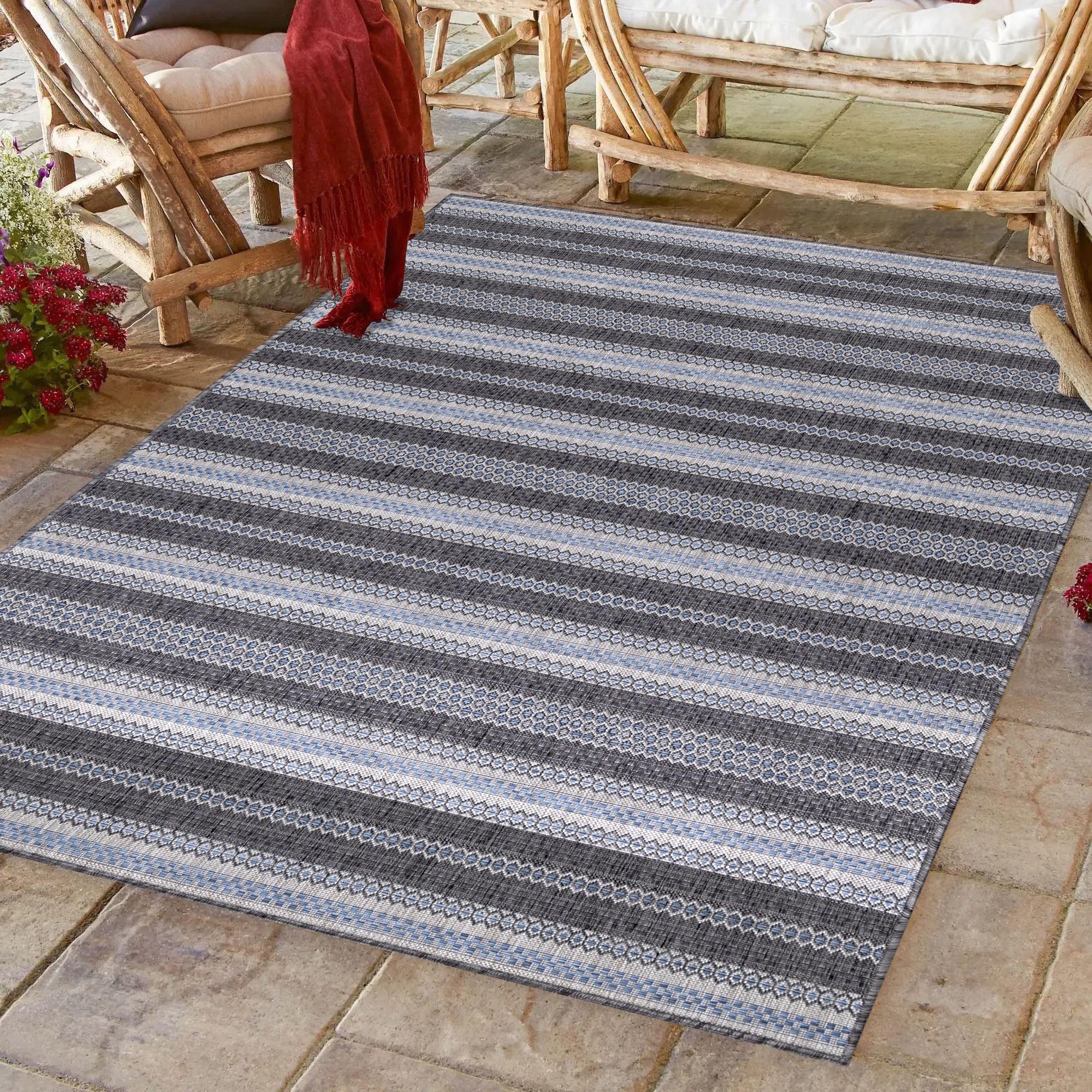 Image of Ayyildiz Teppiche Outdoorteppich "SUNNY 4411" rechteckig 5 mm Höhe Läufer / Pflegeleicht / Strapazierfähig / In- und Outdoor geeignet