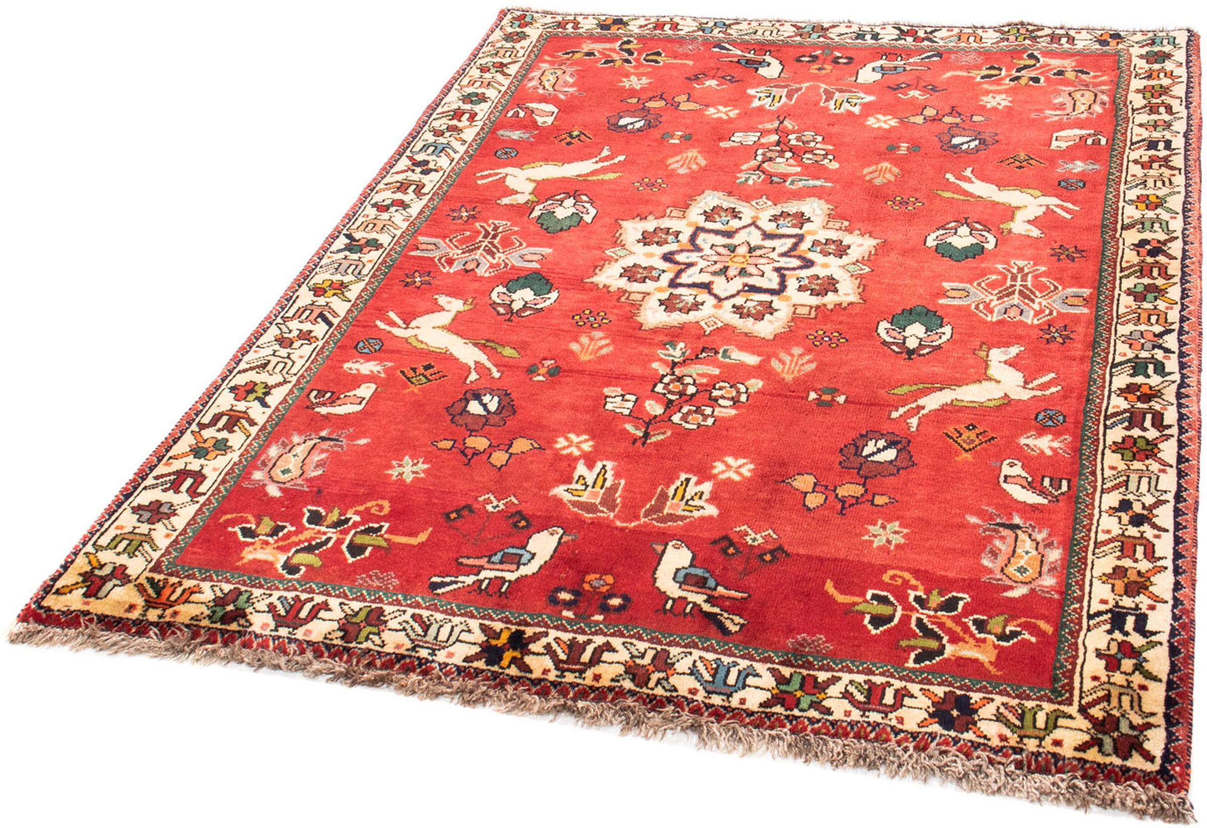 Image of morgenland Orientteppich »Perser - Nomadic - 162 x 120 cm - dunkelrot«, rechteckig, 10 mm Höhe, Wohnzimmer, Handgeknüpft, Einzelstück mit Zertifikat bei Ackermann Versand Schweiz