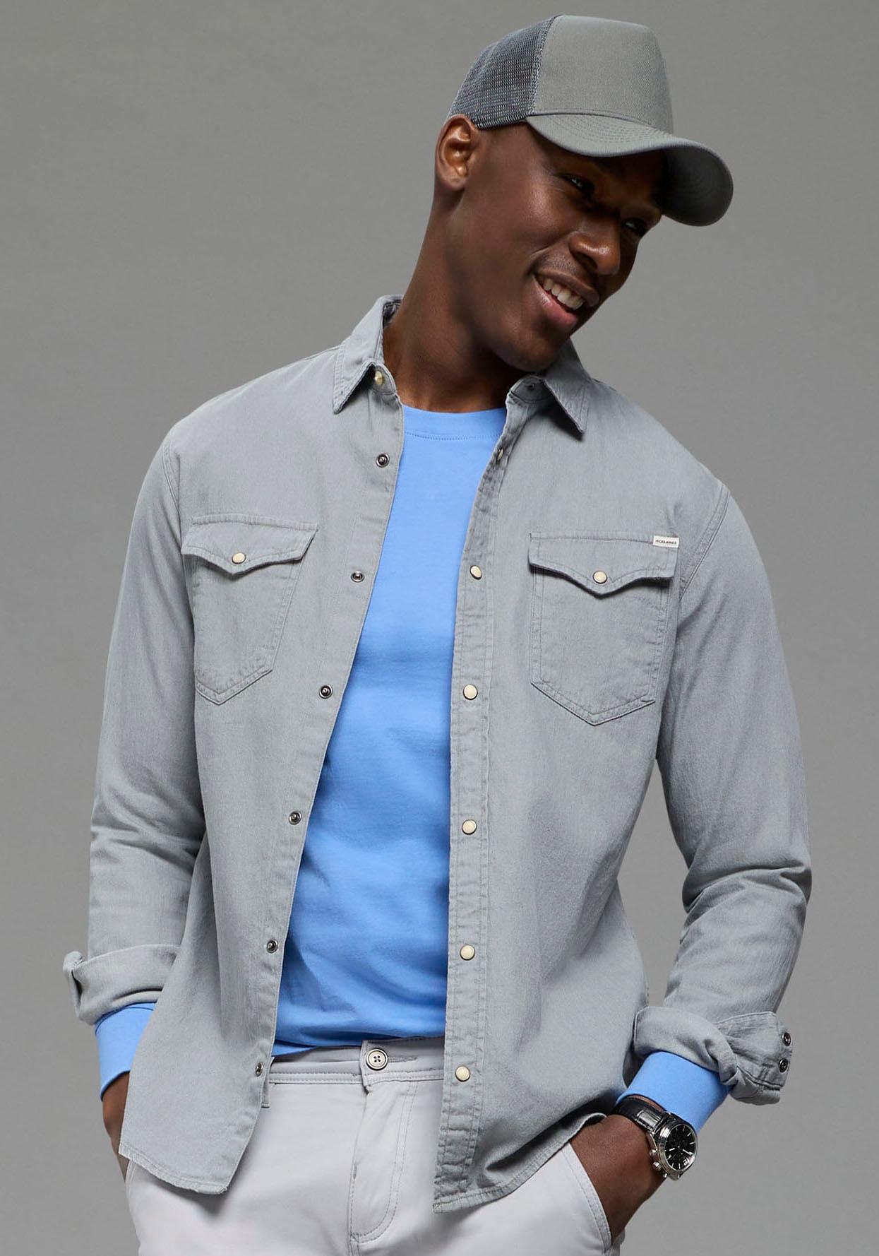 Image of Mans World Baseball Cap mit trendigem Netzeinsatz und verstellbarem Riegel hinten - NEW