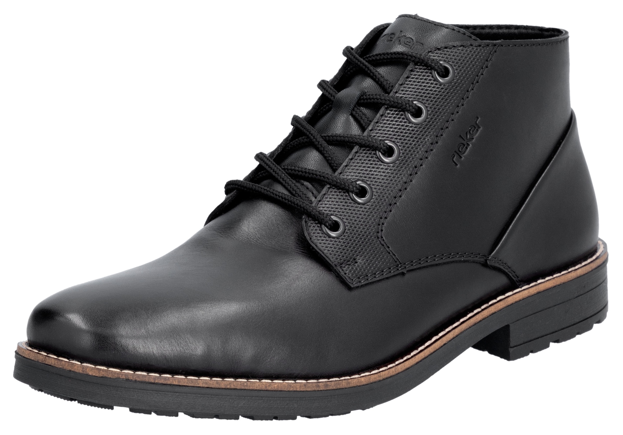 Image of Rieker Schnürstiefelette, Schnürboots, Business-Schnürer, Stiefelette mit weicher Decksohle