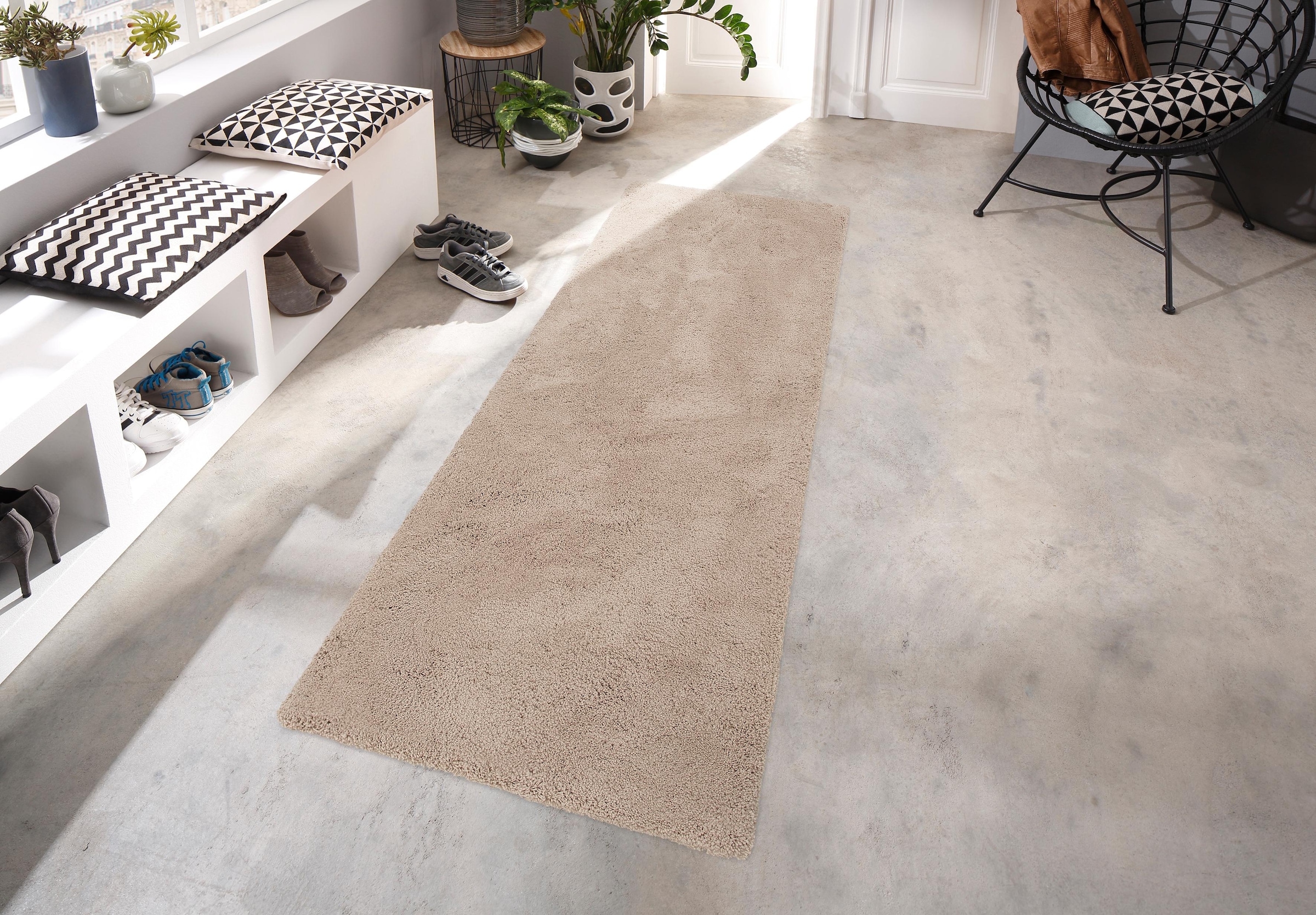my home Hochflor-Läufer »Desner«, rechteckig, 38 mm Höhe, besonders weich und flauschig durch Microfaser, fussbodenheizungsgeeignet, Teppichläufer, Brücke, ideale Teppiche für Wohnzimmer, Schlafzimmer, Esszimmer, Flur & Diele
