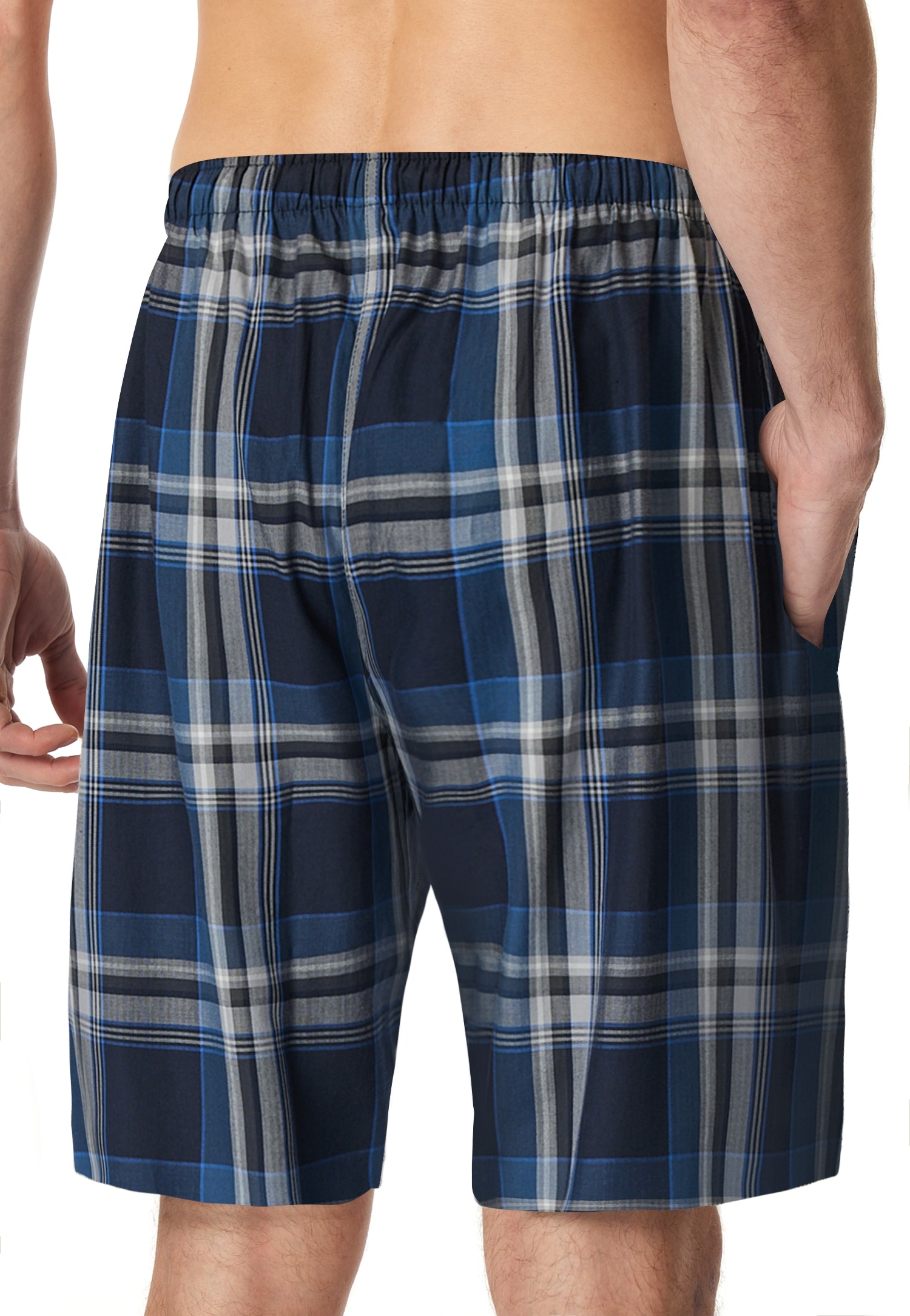 Schiesser Bermudas »Mix + Relax«, kariert, Gummizug, Bindeband