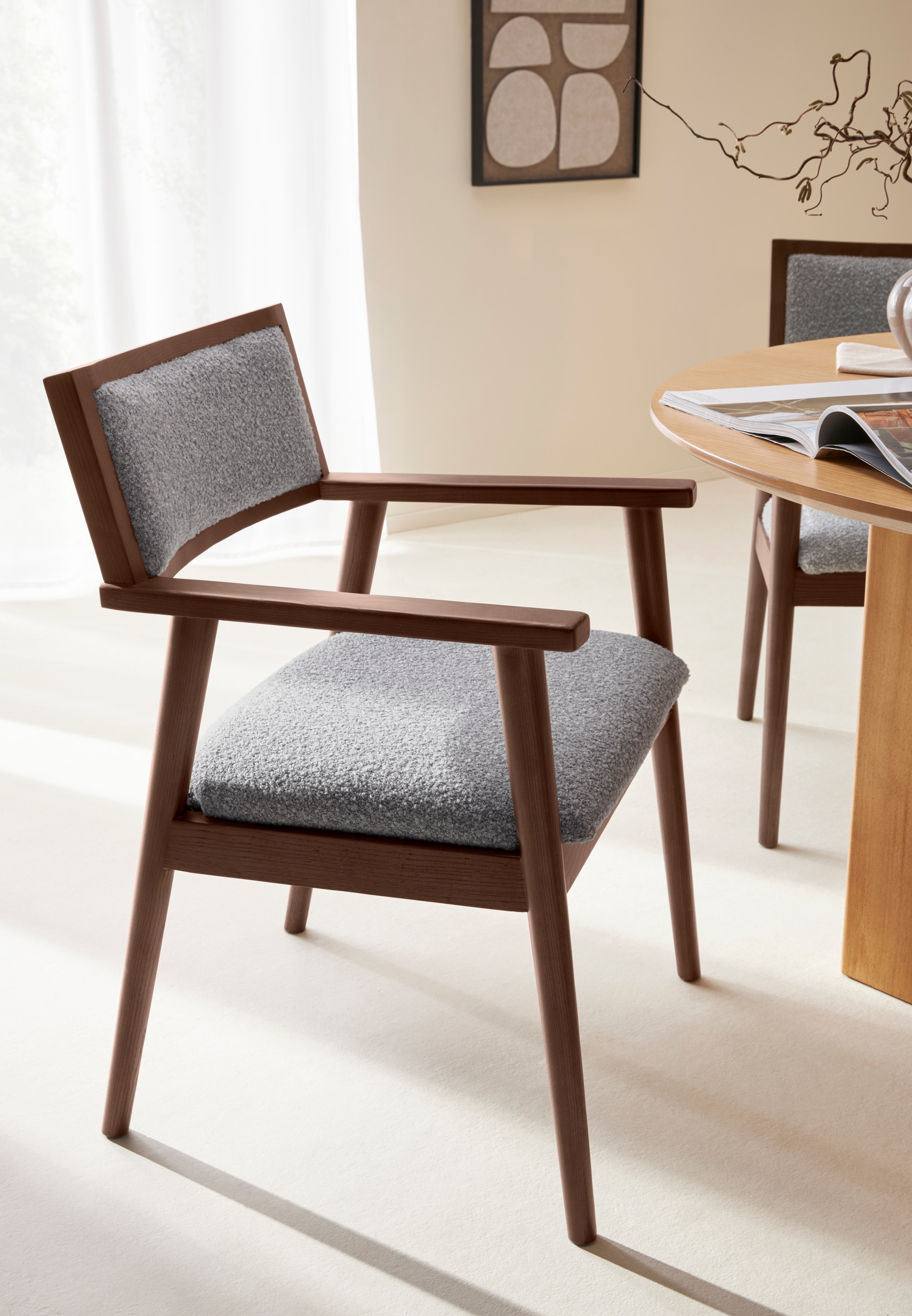 LeGer Home by Lena Gercke Esszimmerstuhl »Zernea« () 1 Stk.aus weichem Doppelgewebe und FSC-zertifiziertem Massivholzrahmen