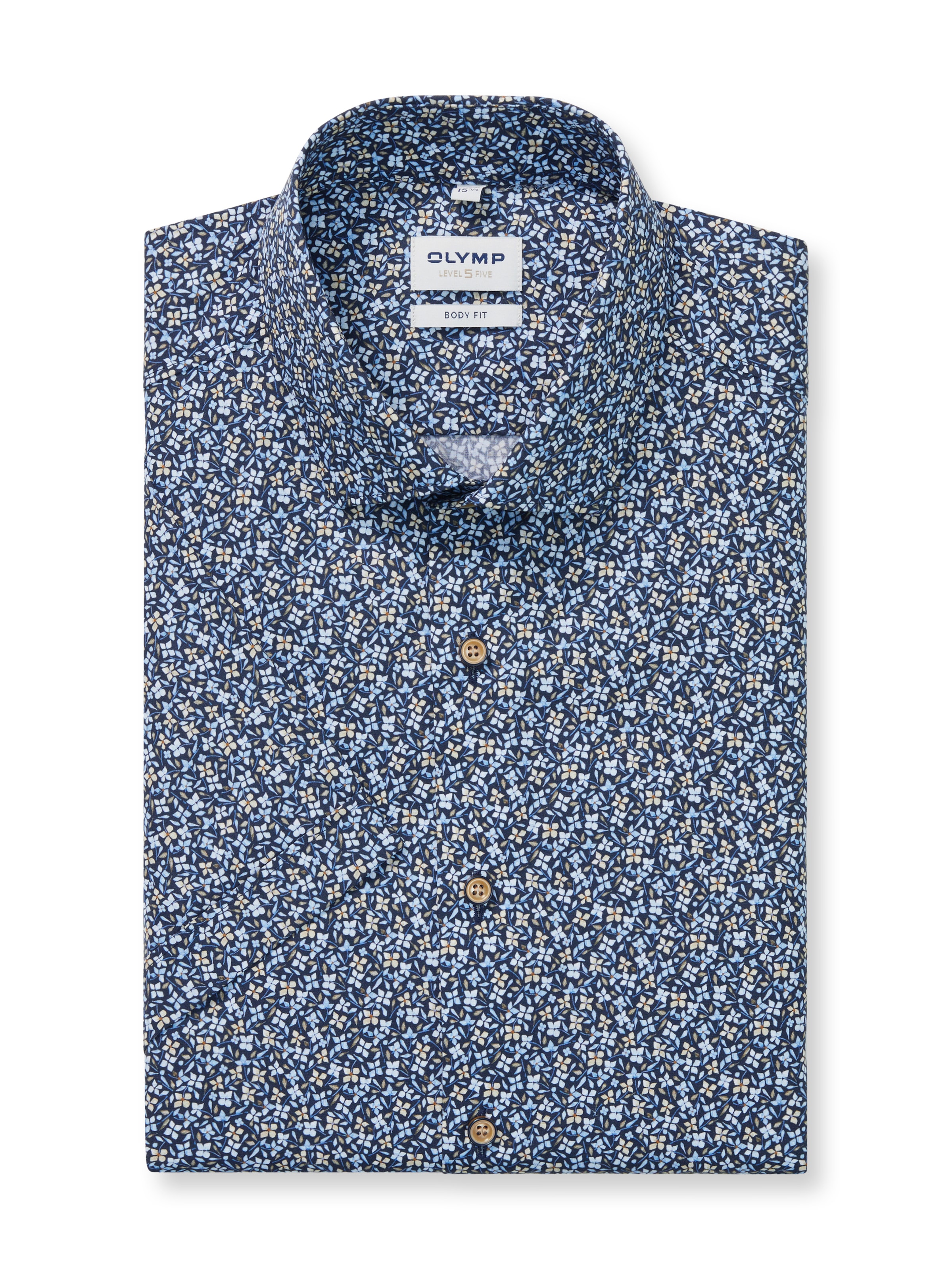 OLYMP Chemise à manches courtes »Level 5« floraler Alloverprint