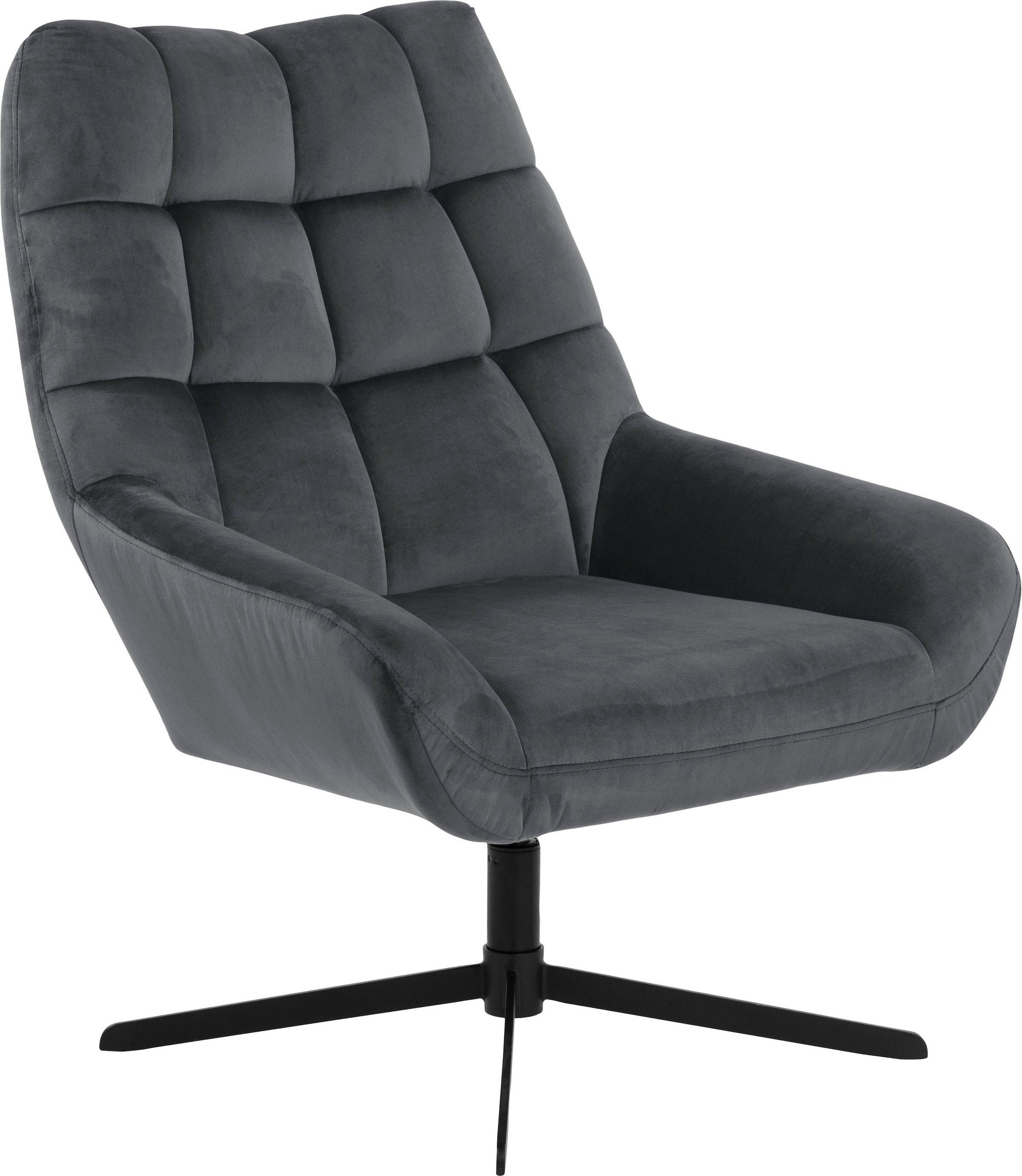 ACTONA GROUP Fauteuil pivotant »Potsdam« 1, 1 cuis tlg. fonction pivotante et coutures carrées, avec pieds en métal noir