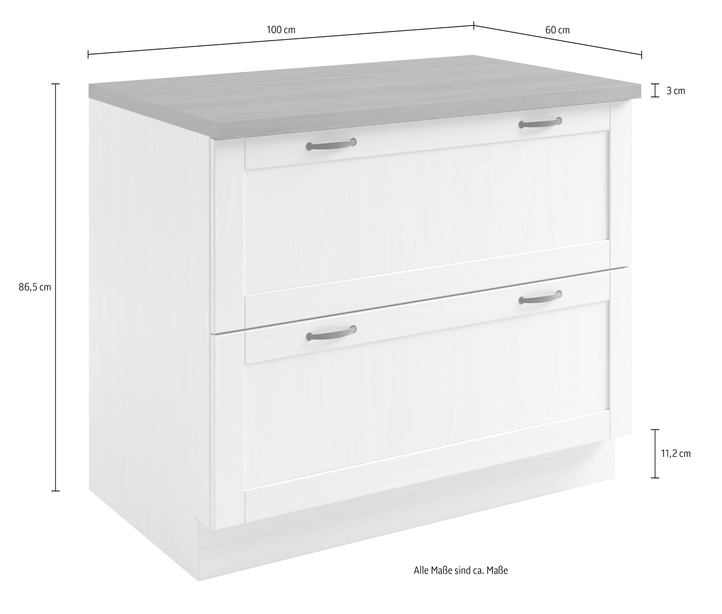 Home affaire Armoire basse »Teramo« Breite 100 cm, 2 Schubkästen