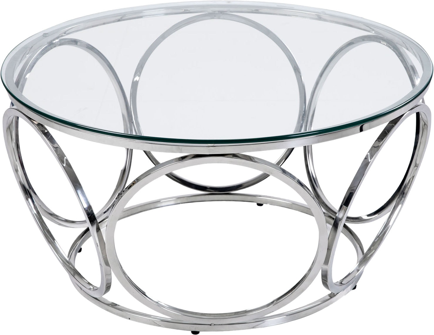 Image of SalesFever Couchtisch "Couchtisch im eleganten Stil" mit Design-Gestell aus Stainless Steel