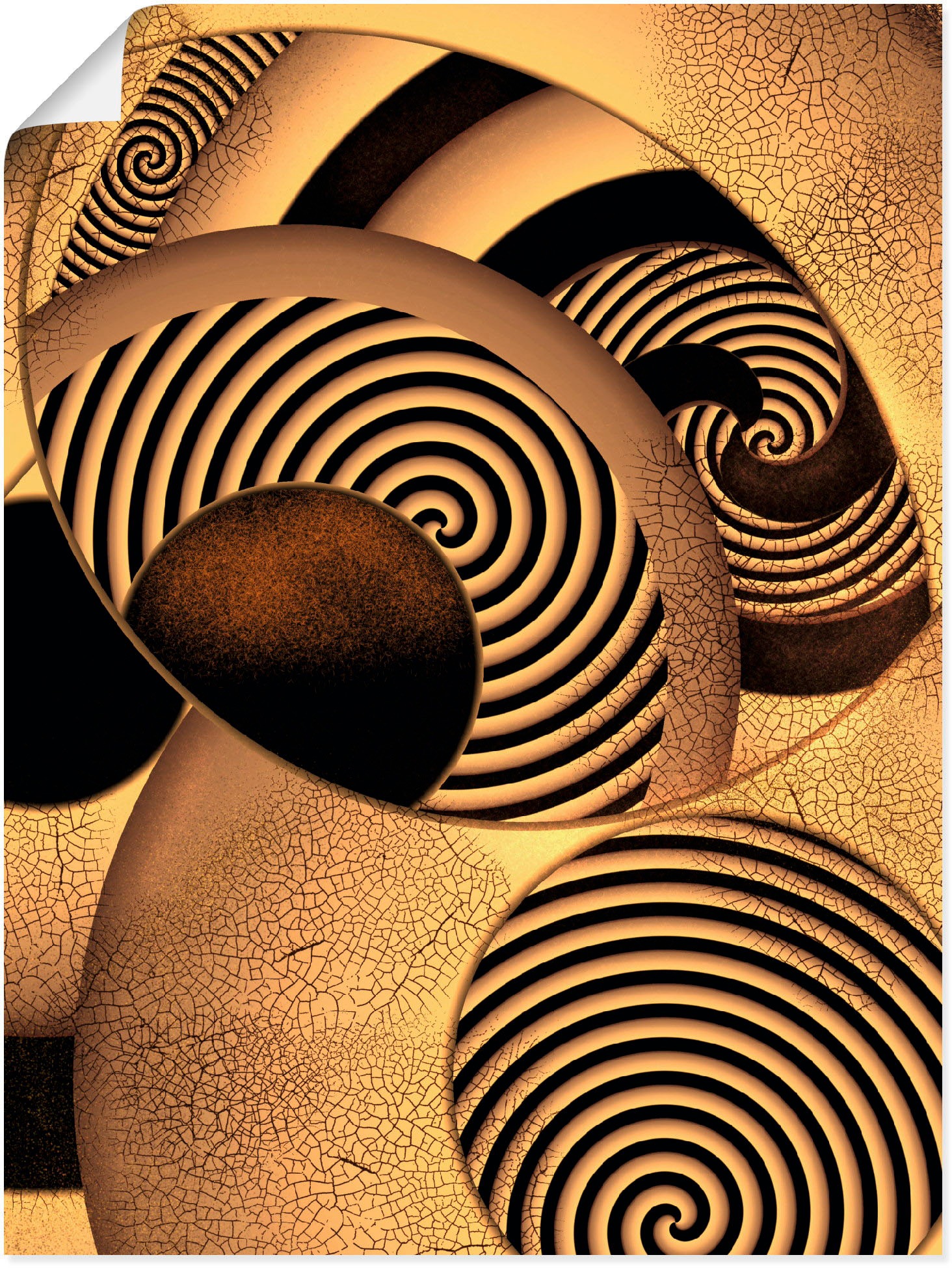 Image of Artland Wandbild »Kaffeebraun und Karamell«, Muster, (1 St.), in vielen Grössen & Produktarten - Alubild / Outdoorbild für den Aussenbereich, Leinwandbild, Poster, Wandaufkleber / Wandtattoo auch für Badezimmer geeignet bei Ackermann Versand Schweiz