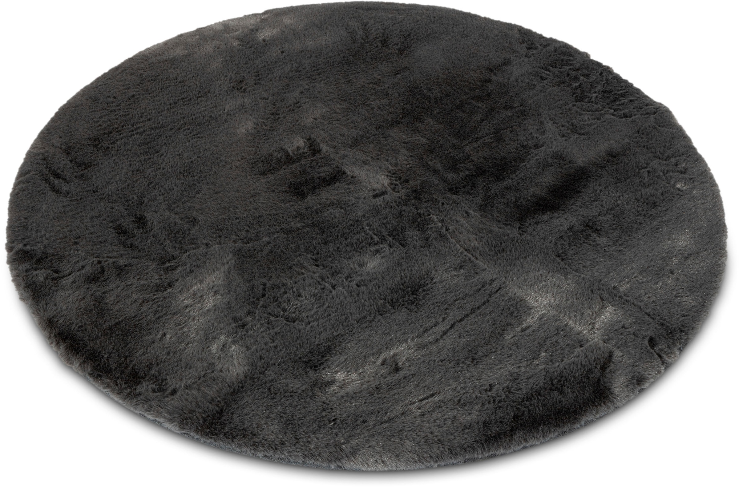Image of Gino Falcone Fellteppich "Kuschelteppich Chiara" rund 30 mm Höhe Kunstfell, Kaninchenfell-Haptik, besonders weicher Langflor