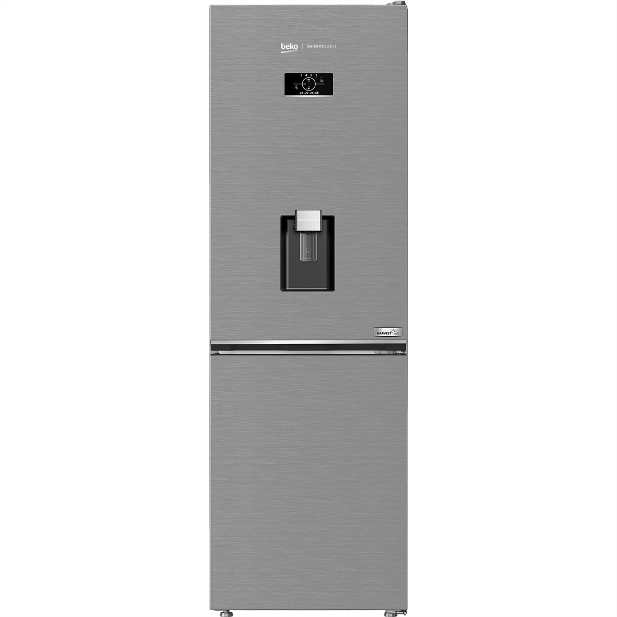 BEKO Kühl-/Gefrierkombination »Beko Kühl-Gefrierkombination KG510, 324l, E, Inox«, 186.5 cm hoch, 59.5 cm breit