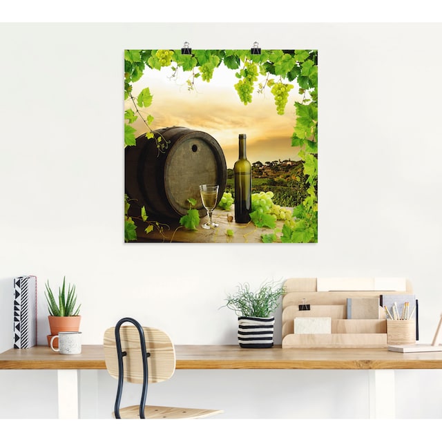 Artland Wandbild »Wein Trauben Reben Weinberg«, Wein Bilder, (1 St.), als  Alubild, Leinwandbild, Wandaufkleber oder Poster in versch. Grössen kaufen