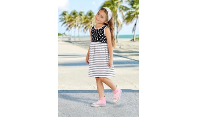 Trendige KIDSWORLD Jerseykleid »für Mädchen«, mit Spitzeneinsatz  versandkostenfrei bestellen