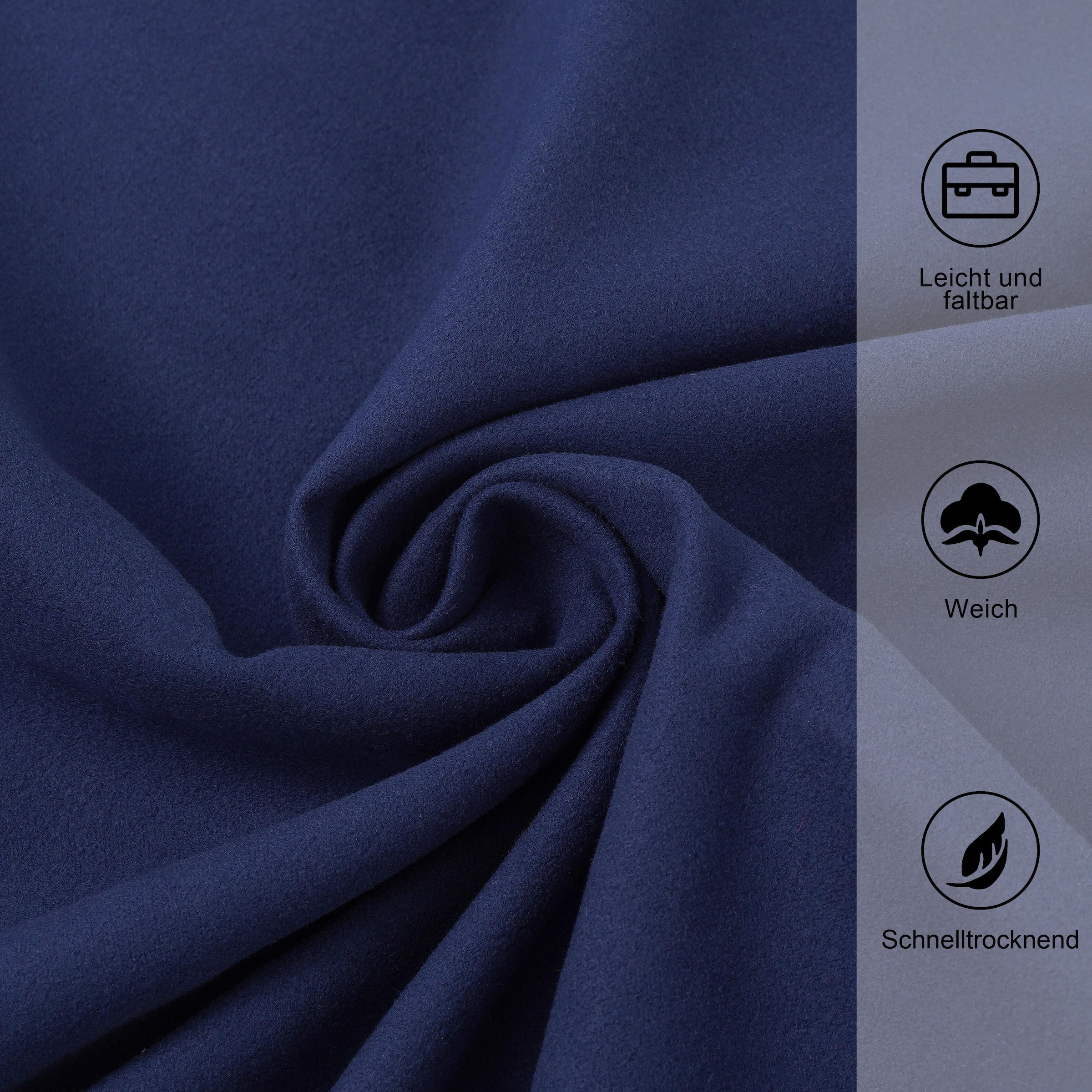 GOODproduct Handtücher »Leoa, diverse Grössen, Sporthandtuch, Reisehandtuch, Strandtuch« sehr leicht, kompakt, schnelltrocknend, Mikrofaser mit Kontrastnaht