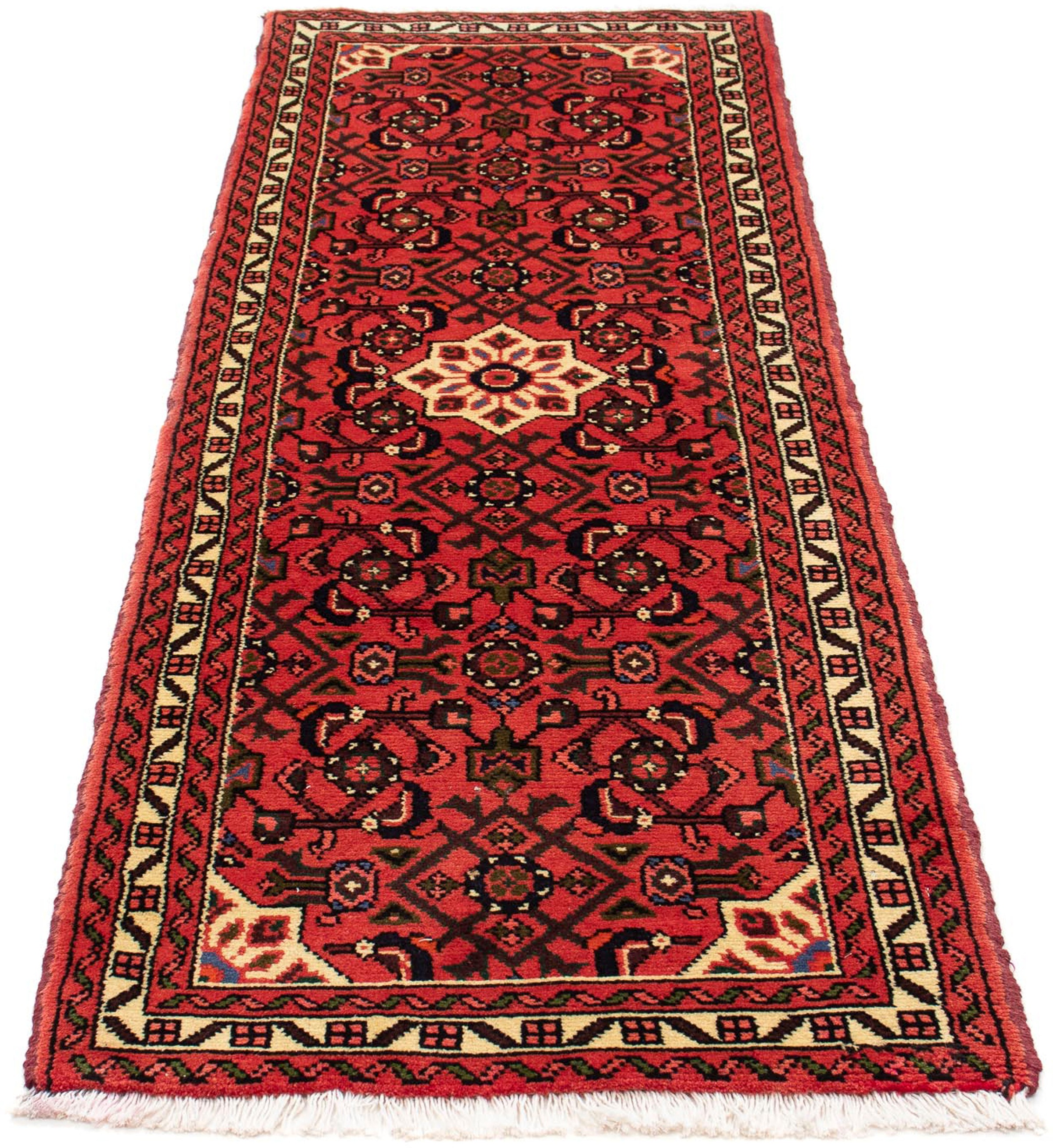 Image of morgenland Orientteppich »Perser - Nomadic - 196 x 68 cm - dunkelrot«, rechteckig, 10 mm Höhe, Wohnzimmer, Handgeknüpft, Einzelstück mit Zertifikat bei Ackermann Versand Schweiz