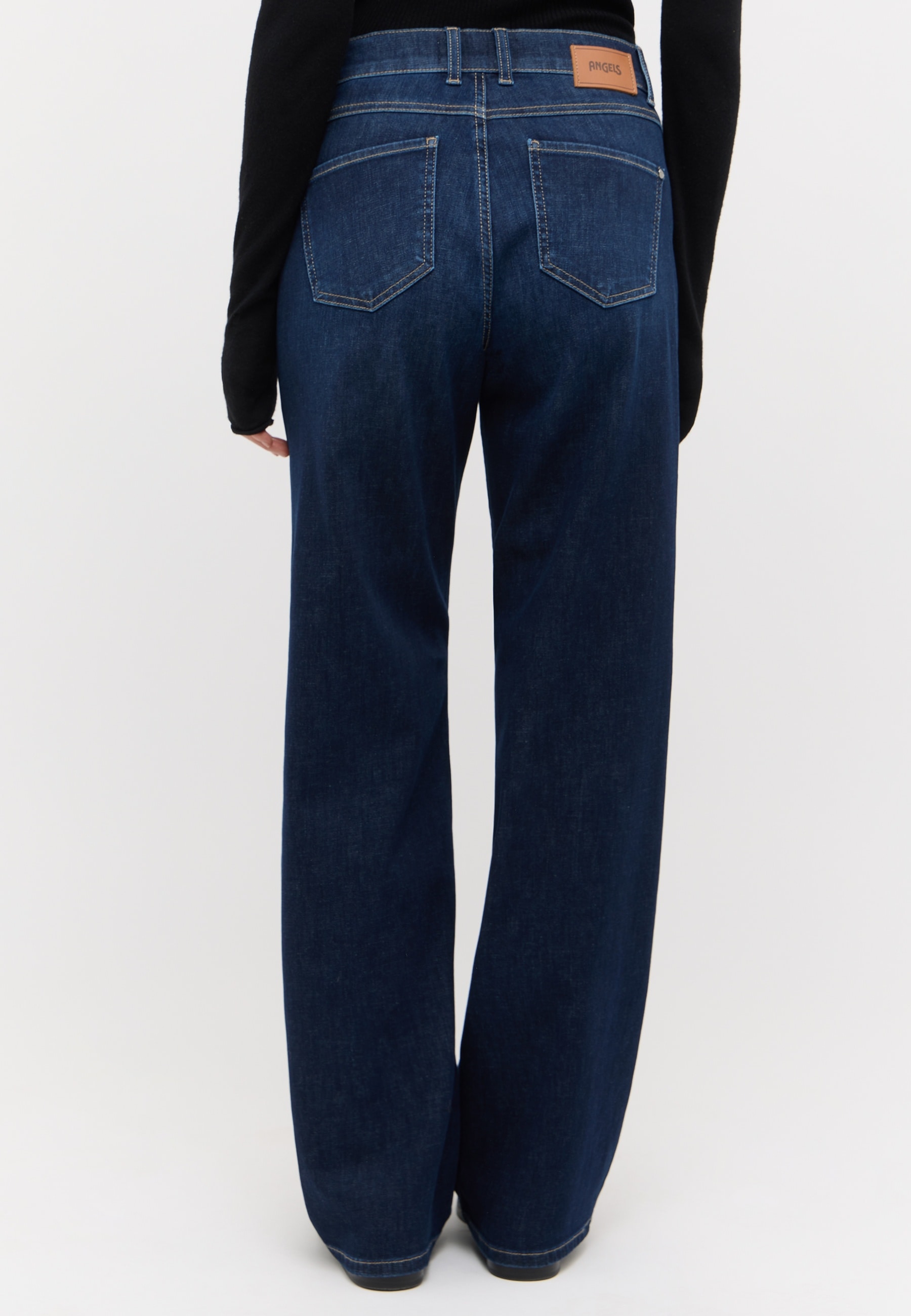 ANGELS Jeans droit »LIZ GLORY« Pantalon jambe large, avec éléments décoratifs sur les poches avant,