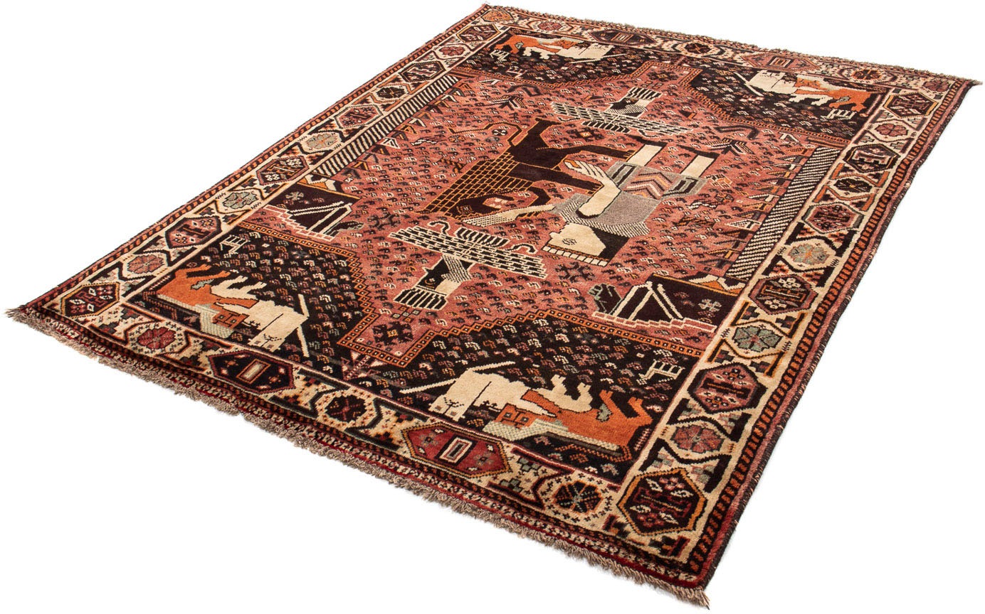 Image of morgenland Orientteppich »Perser - Nomadic - 192 x 155 cm - hellrot«, rechteckig, 10 mm Höhe, Wohnzimmer, Handgeknüpft, Einzelstück mit Zertifikat bei Ackermann Versand Schweiz