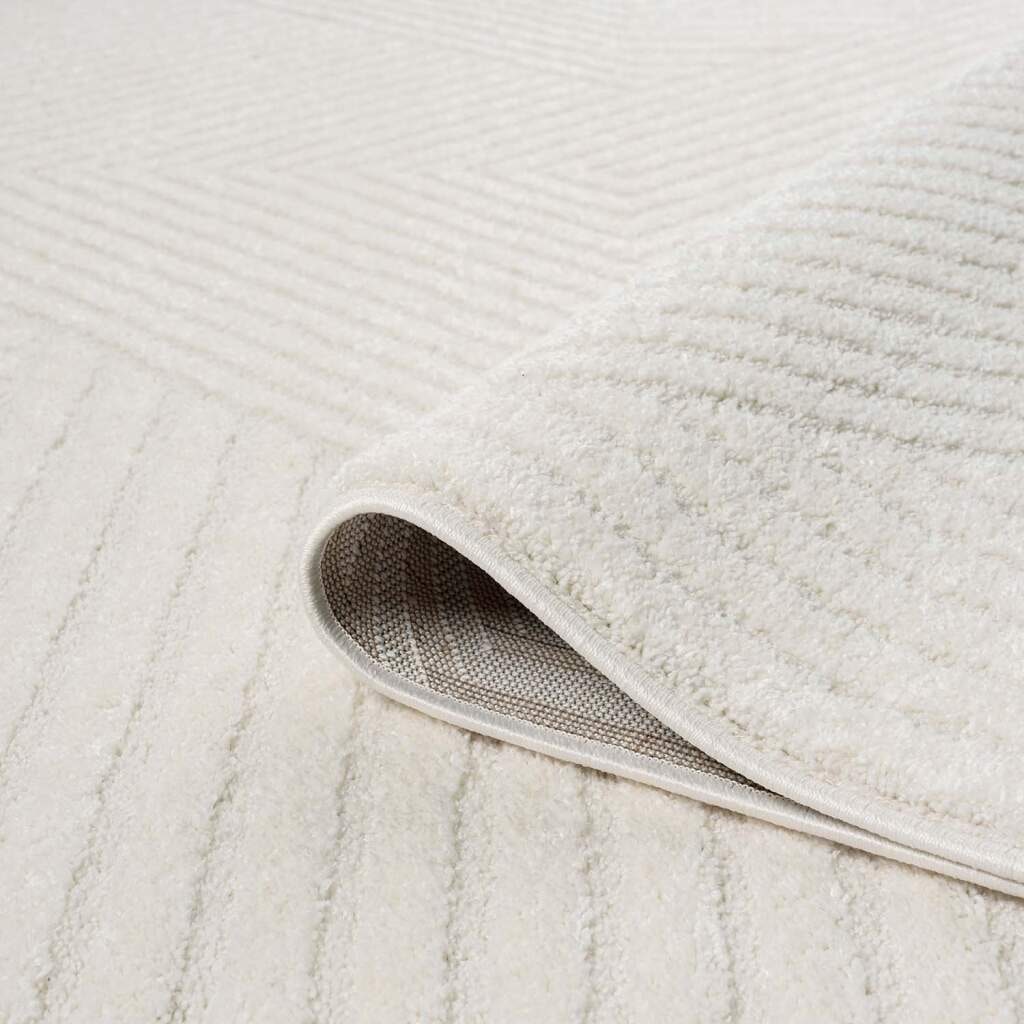Carpet City Teppich »LOUNGE 0632« rechteckig 15 mm Höhe Kurzflor-Teppich Modern, Hoch-Tief-Struktur, Wohnzimmer, Schlafzimmer