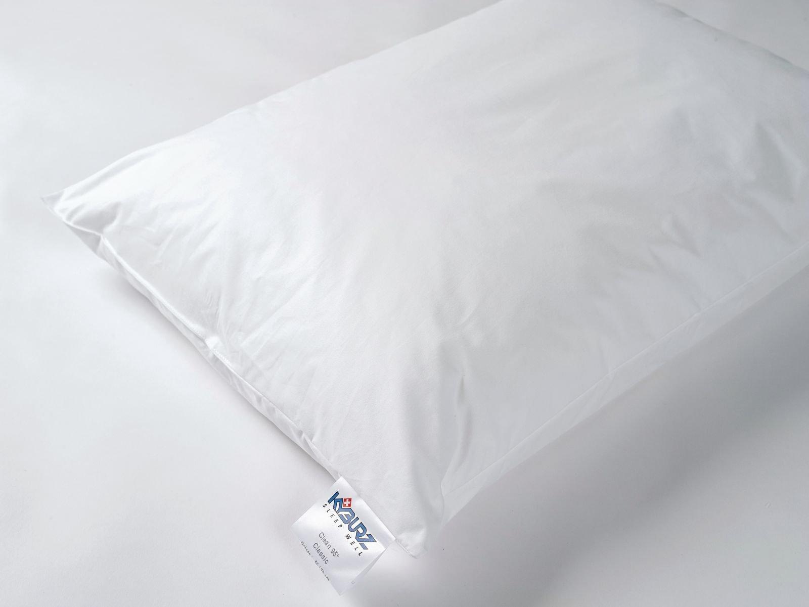 Image of Kyburz Kopfkissen »Clean Classic«, Füllung: PUR-Luftzellenstäbchen und Polyester-Hohlfaserbällchen, Bezug: 100% Baumwolle, (1 St.) bei Ackermann Versand Schweiz