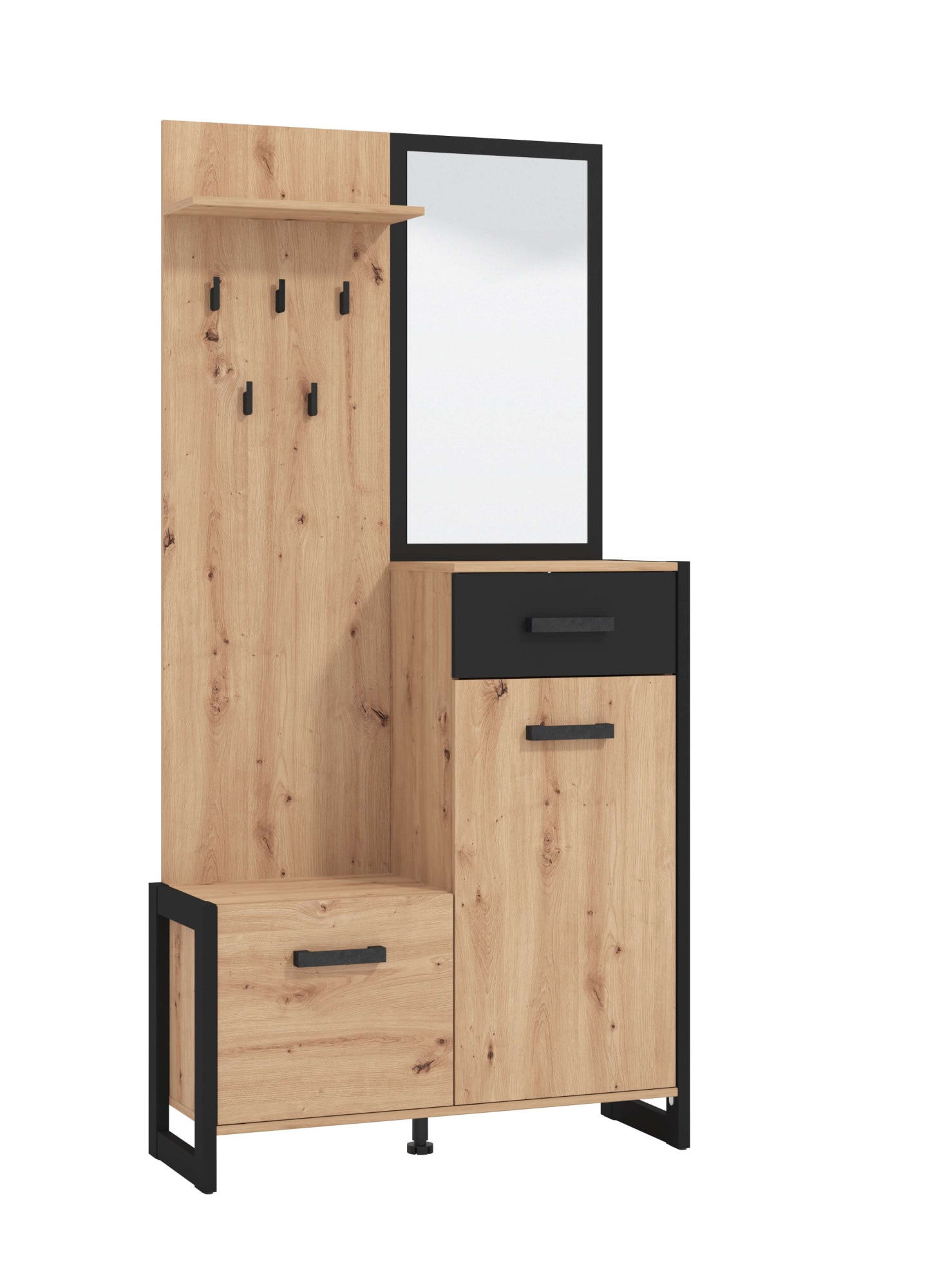 Image of INOSIGN Garderoben-Set "Oleron Kompaktgarderobe, Flurgarderobe, Dielenschrank" Komplett-Set