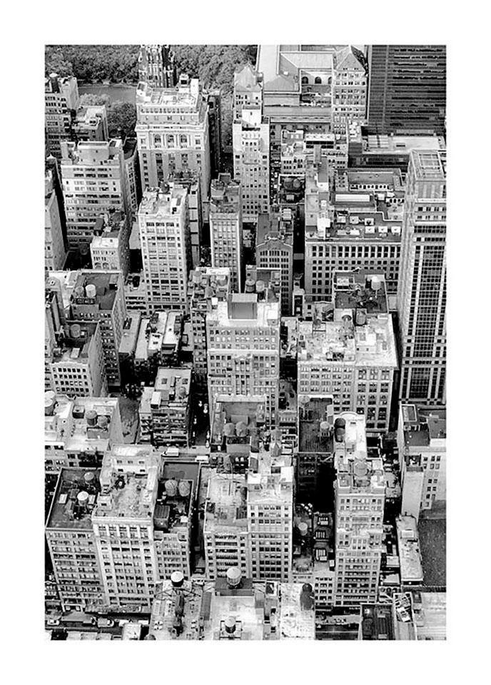 Image of Komar Bild "Roof Top" Städte 1 Stk. tlg. Wandbild zur Dekoration - ohne Rahmen
