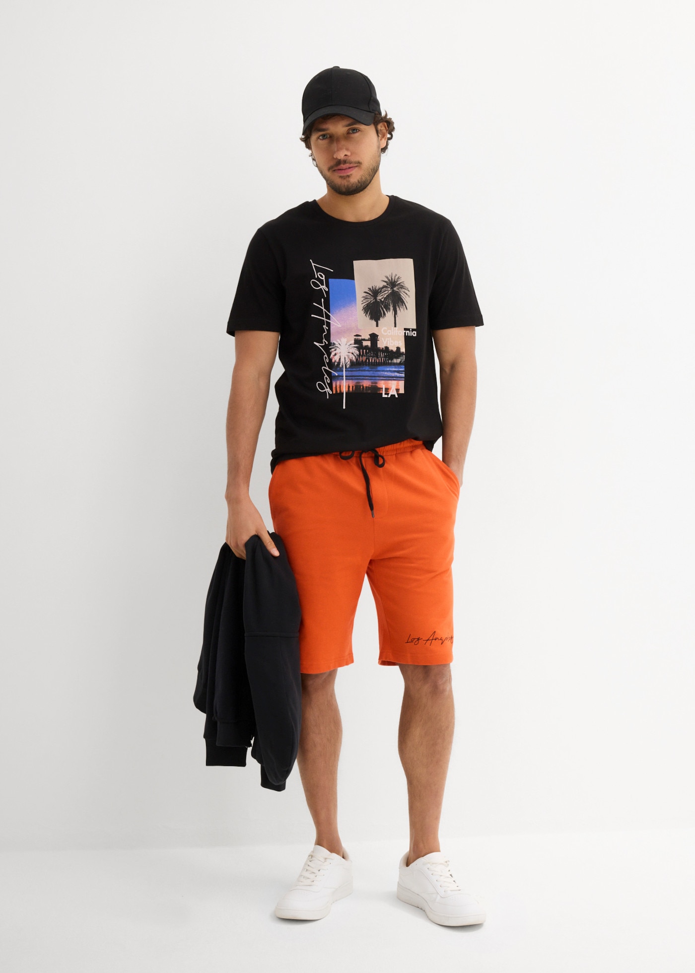 Image of bonprix T-Shirt Set, 2er, lockere Passform, aus Baumwolle, Kurzarm-Design, mit Frontprint