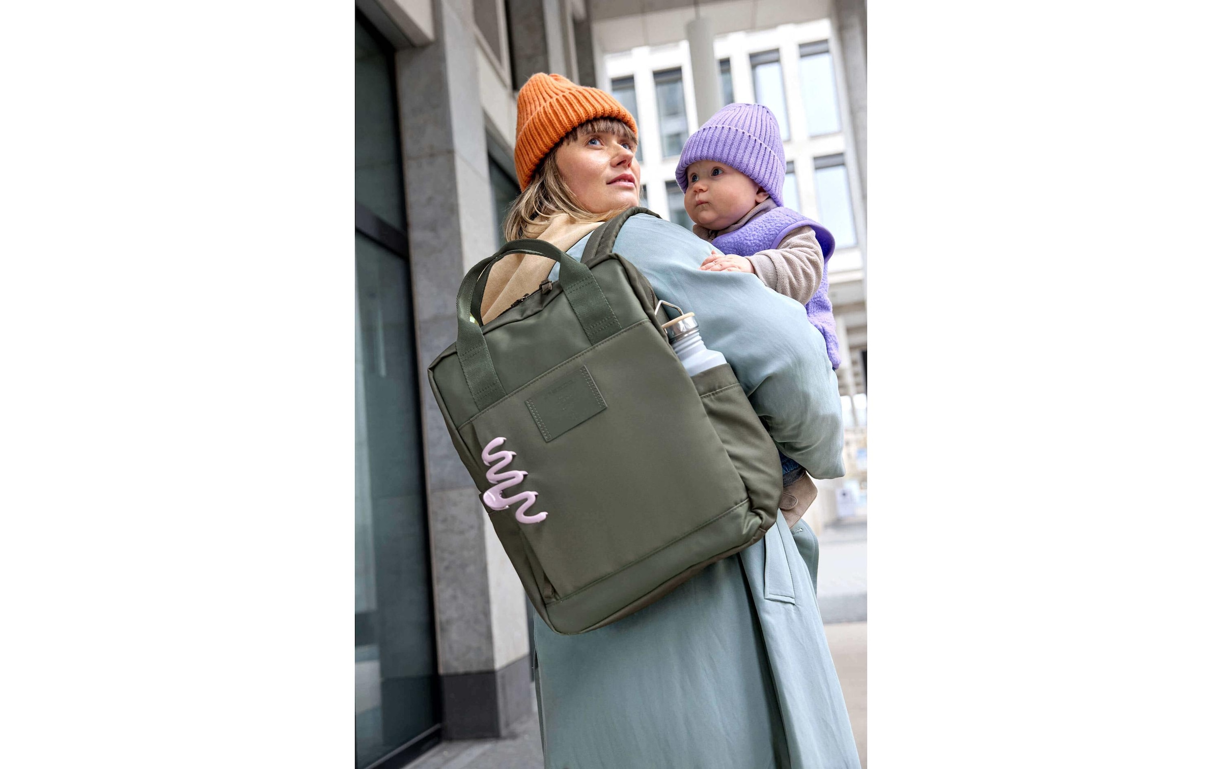 LÄSSIG Wickelrucksack »Vividal Dark Olive«