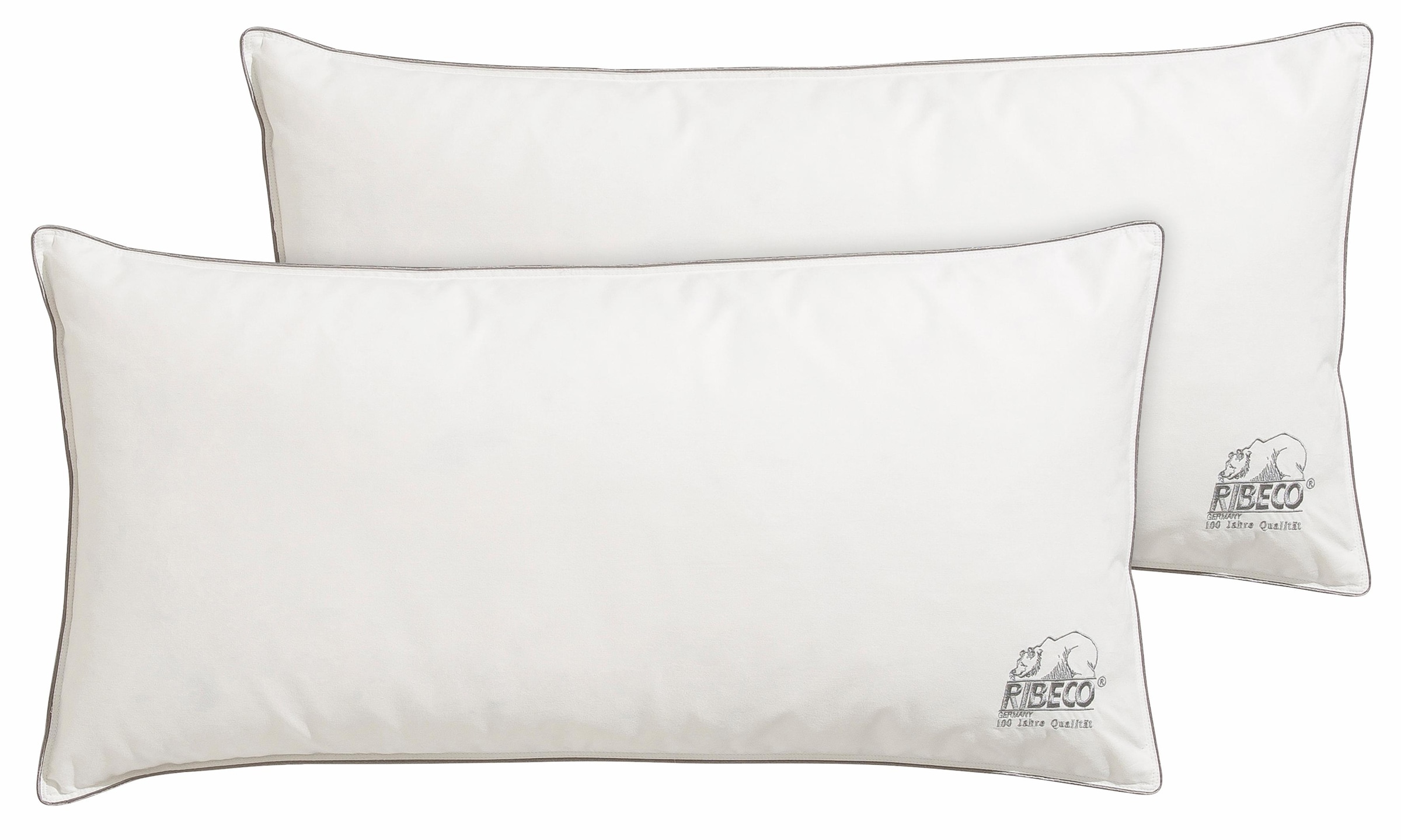 Image of RIBECO Federkissen "Eve" Füllung: 90 % Federn, 10 % Daunen 2 Stk. tlg. Kopkissen in 80x80 cm und weiterer Grösse
