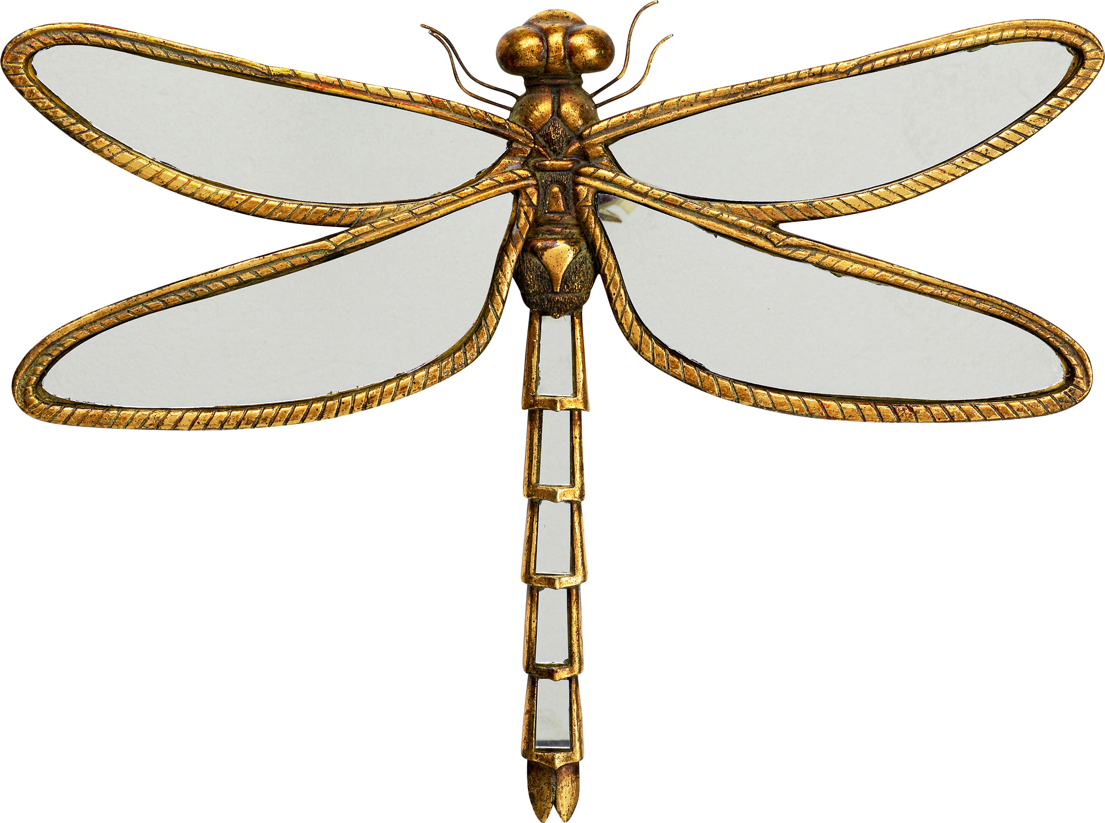 Kare Design Wanddekoobjekt »Wandschmuck Dragonfly Mirror 36x46cm«