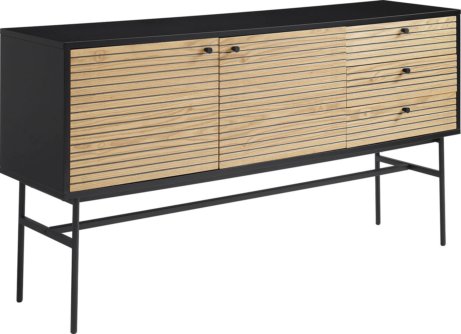 Image of SalesFever Sideboard "Torsby Chic Kommode für moderne Wohnwelten" Scandi Design Kommode - skandinavische Eleganz pur
