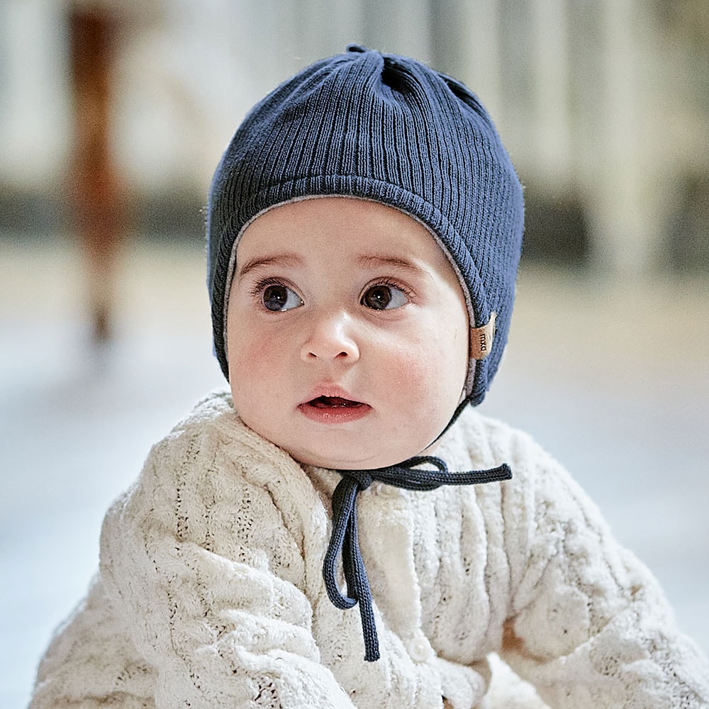 MAXIMO Bonnet tricoté wärmend, zum Binden, unifarben