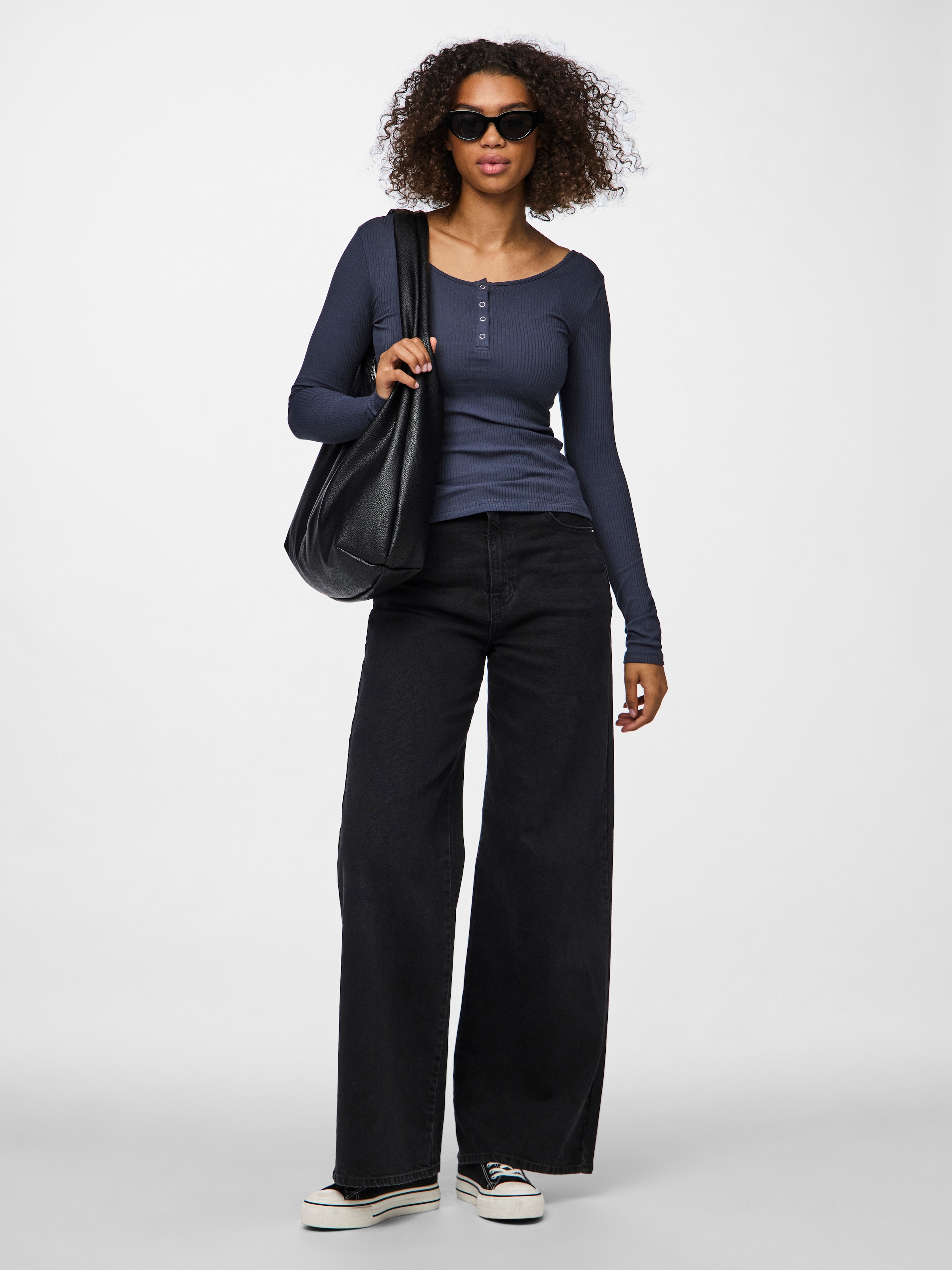 pieces Langarmshirt »PCKITTE LS TOP NOOS BC«