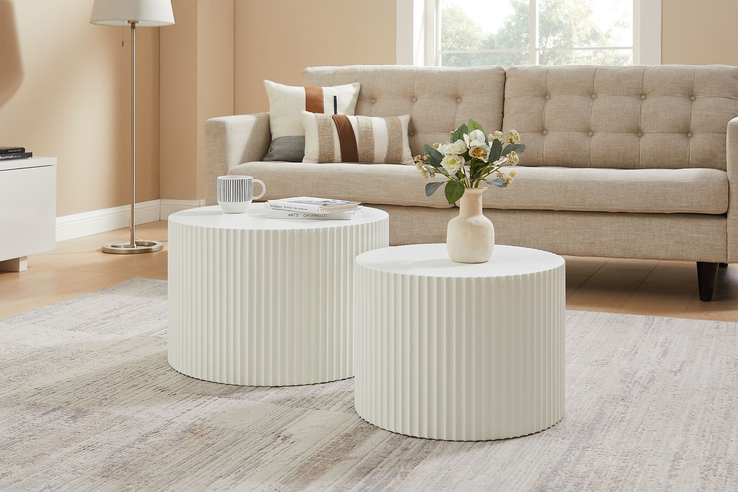 Image of SalesFever Couchtisch "New Orleans stilvoller Couchtisch" Set, 2 Stk. tlg. mit umlaufender Rillenstruktur