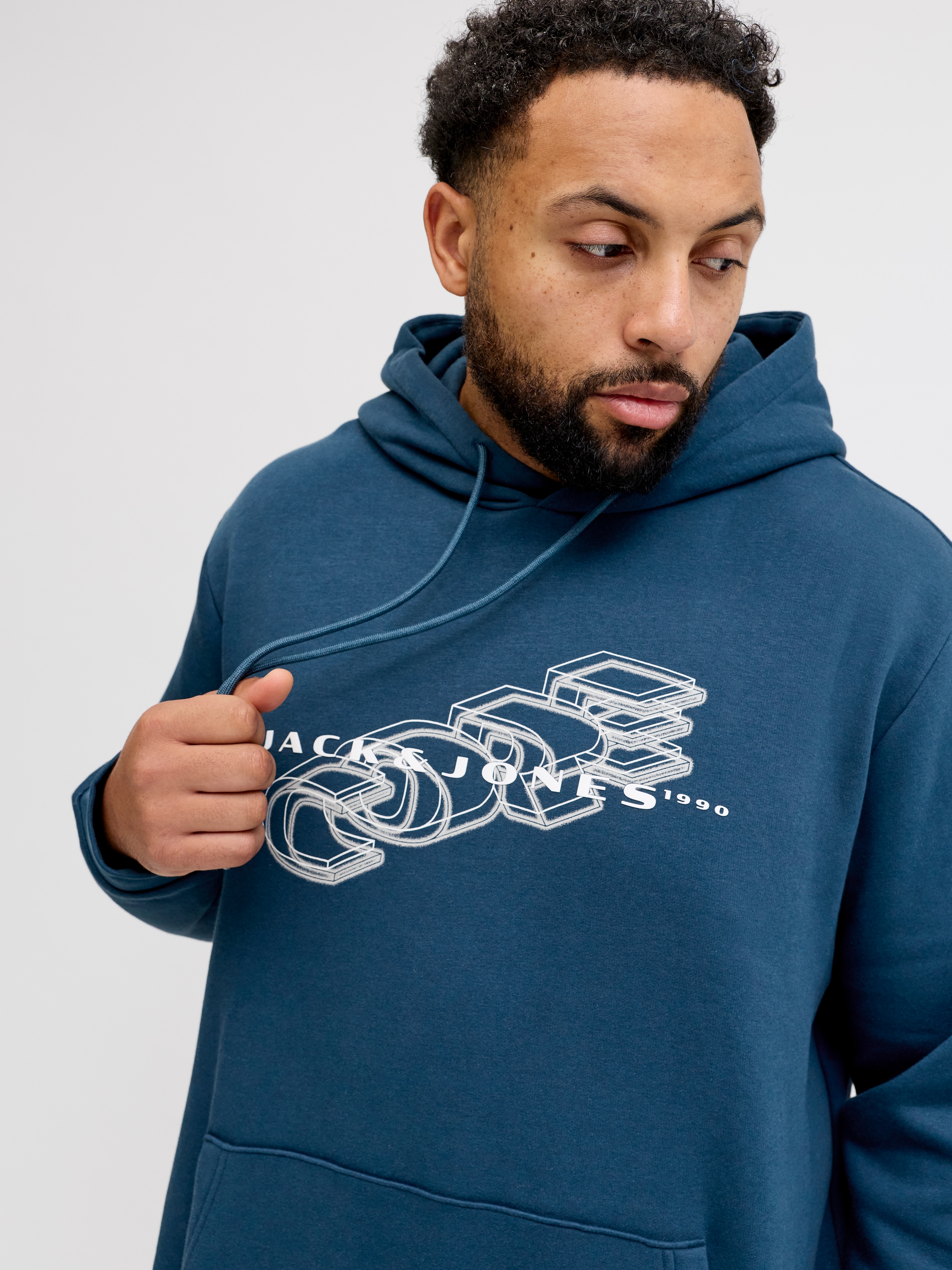 Jack & Jones PlusSize Kapuzensweatshirt »JCOFUSION BRANDING SWEAT HOOD PLS«
