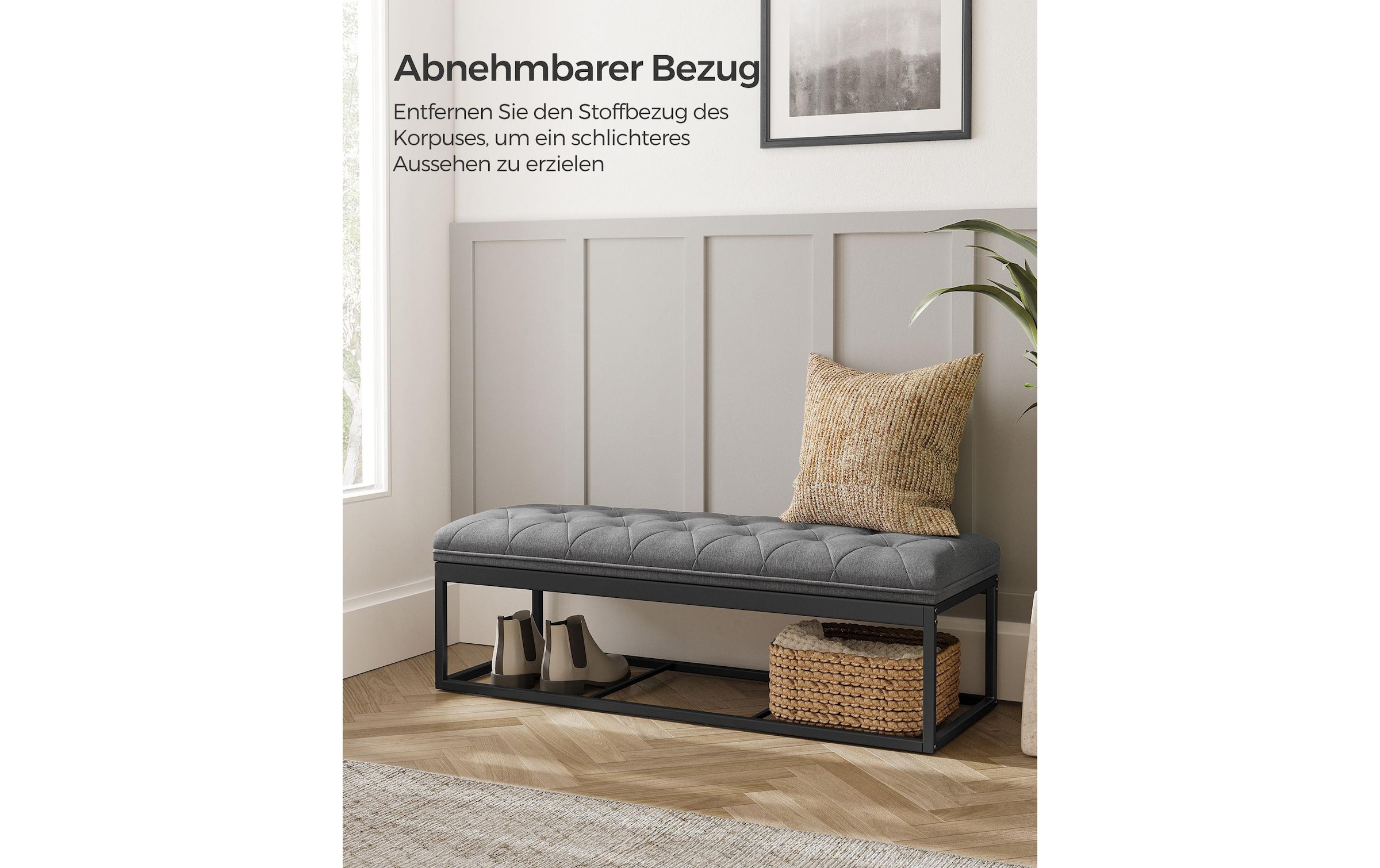 SONGMICS Sitztruhe »Ottomane mit Stauraum 110 x 40 cm«