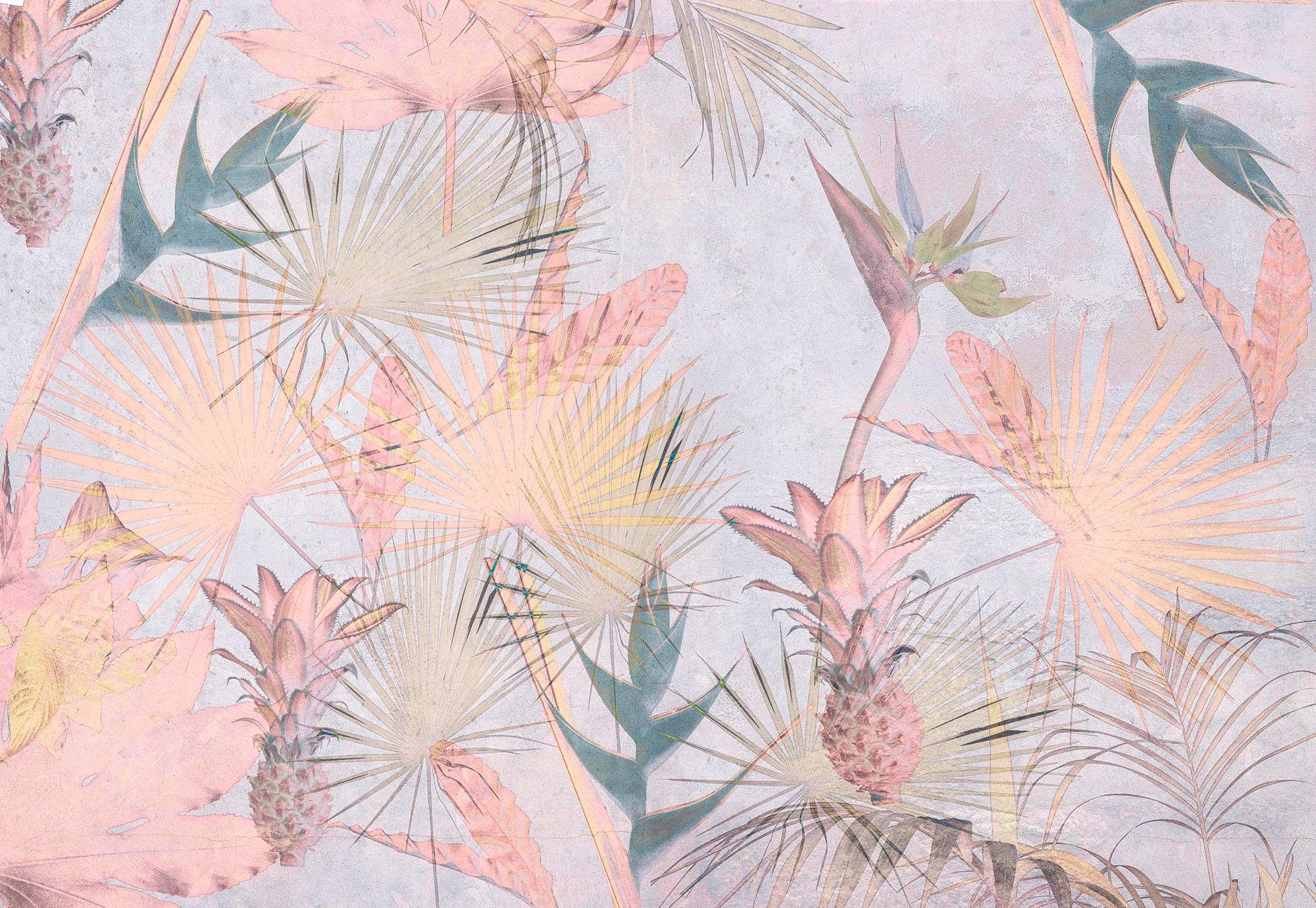Image of Komar Fototapete "Tropical Concrete - Grösse 368 x 254 cm" bedruckt glatt Wohnzimmer, Schlafzimmer