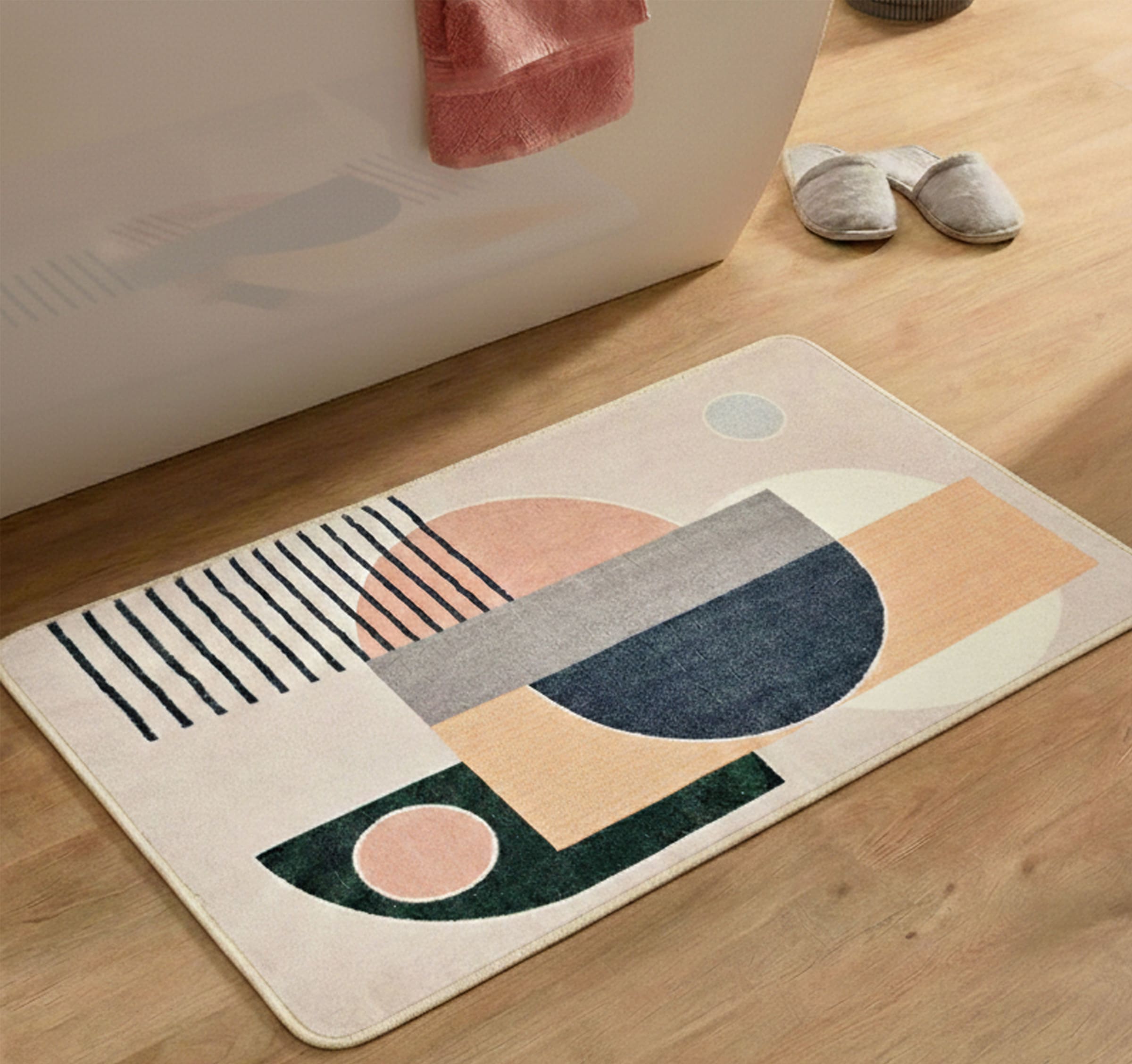 Image of Gino Falcone Badematte "Aquata GF-169, Badvorleger, Badezimmer Teppich" Höhe 5 mm rutschhemmend beschichtet fussbodenheizungsgeeignet Badteppich, bedruckt, modernes Design, rechteckig