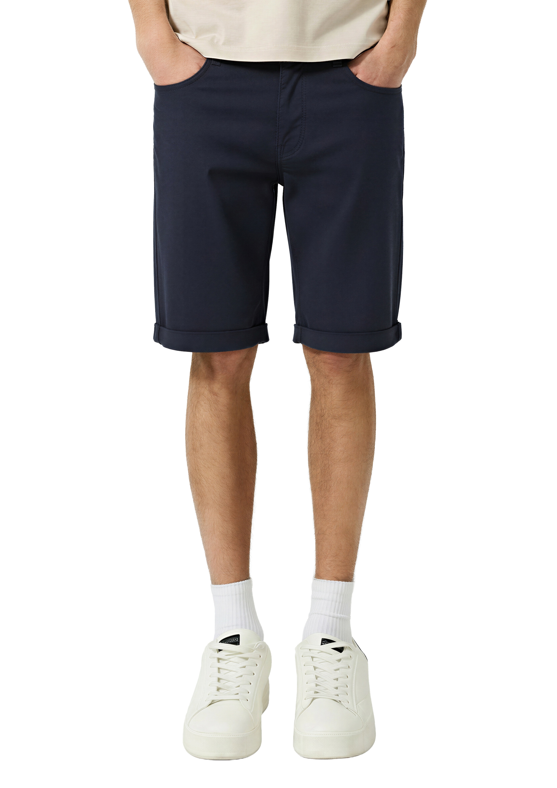 Image of QS Chinoshorts normale Leibhöhe, Rollsaum, mit Elasthan