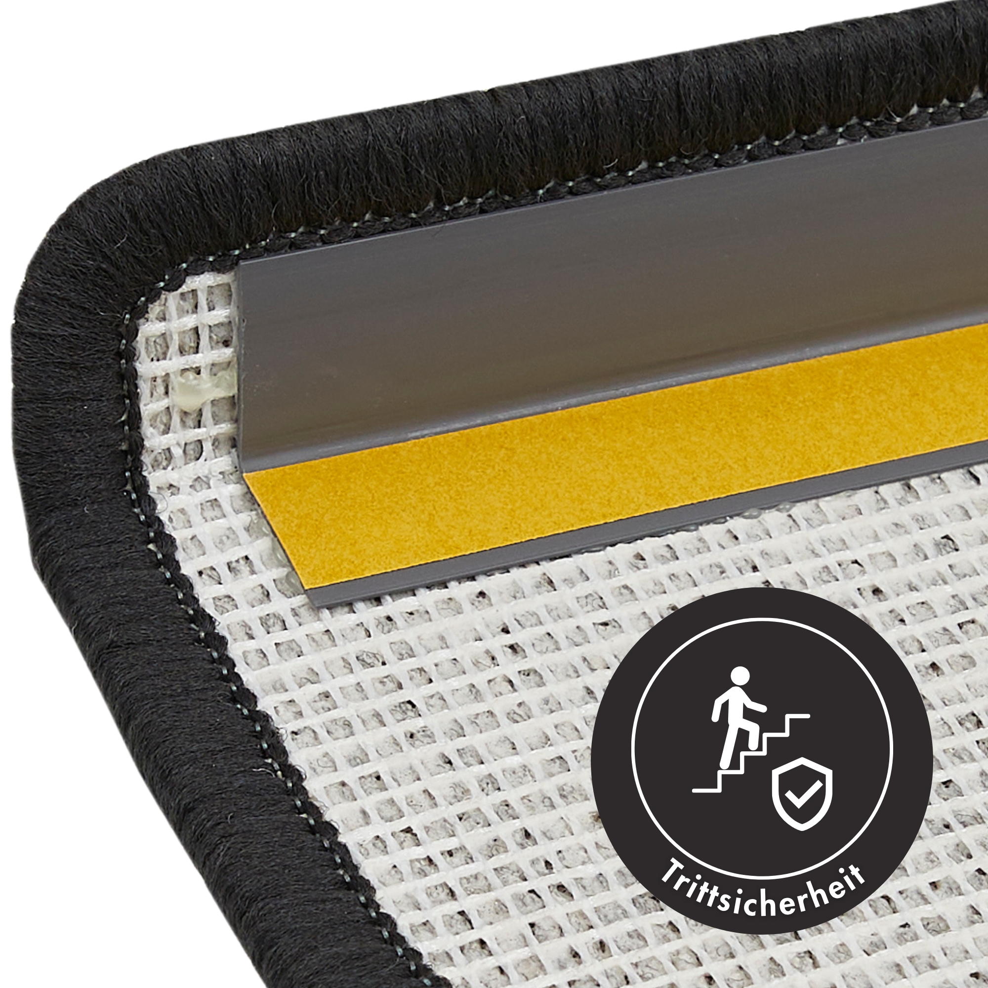 Andiamo Tapis de marche »Rambo, Made in Poland« Semicirculaire 4 mm Höhe melierte Schlinge, selbstklebend, 15 Stück in einem Set