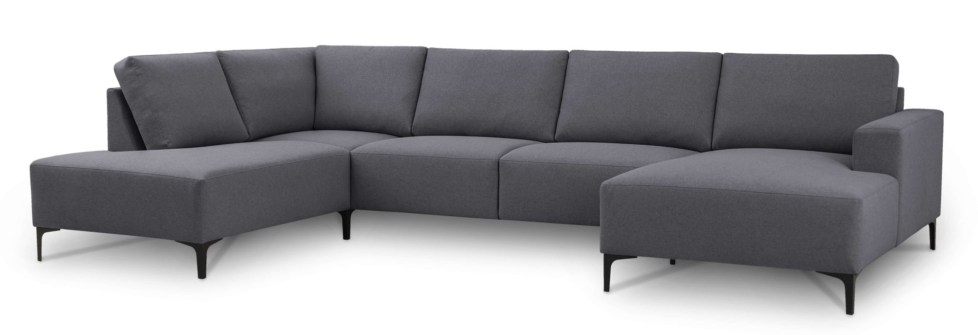 Home affaire Wohnlandschaft »Tournon U-Form, XXL Sofa, Breite 333 cm, Webstoff, Chenille«, Designsofa im nordischen Stil, Wellenunterfederung, Metallfüsse