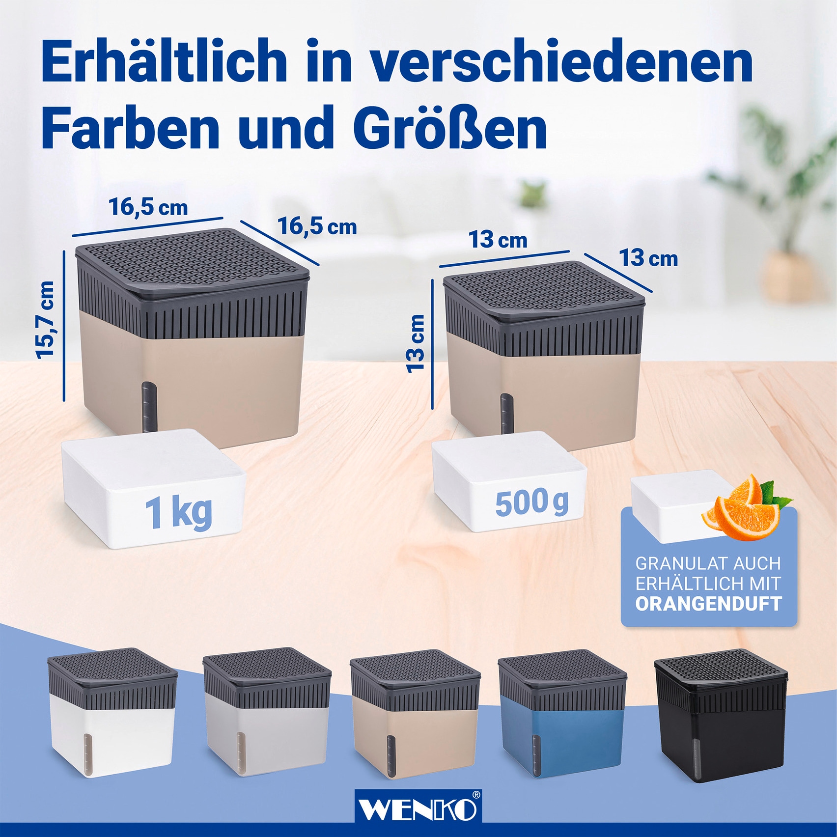 WENKO Déshumidificateur d'air »Cube« für 80 m³ Räume 1000 g