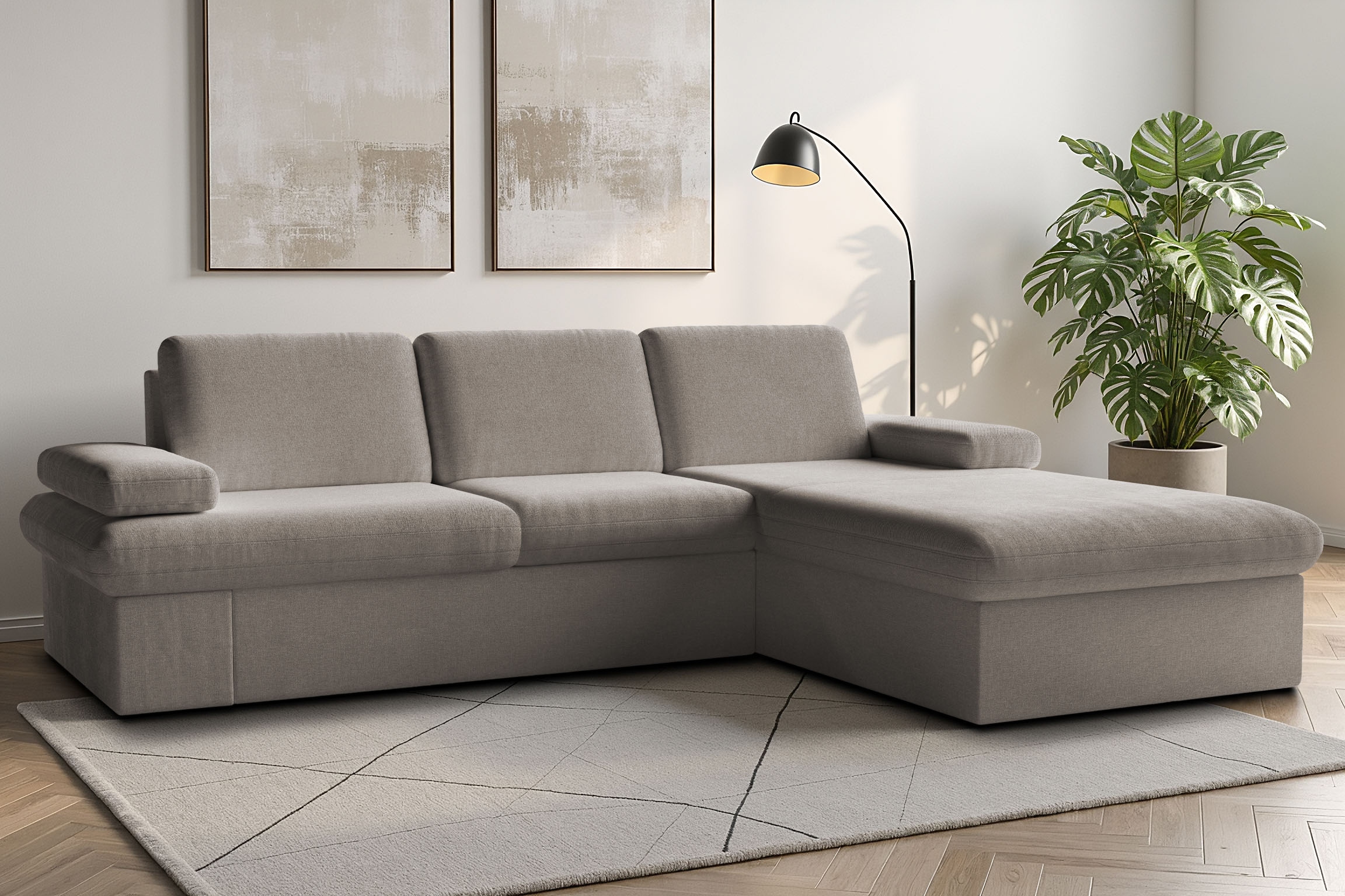 Image of sit&more Ecksofa "Moreno L-Form, B: 247 cm" mit Armteilverstellung, optional Bettfunktion