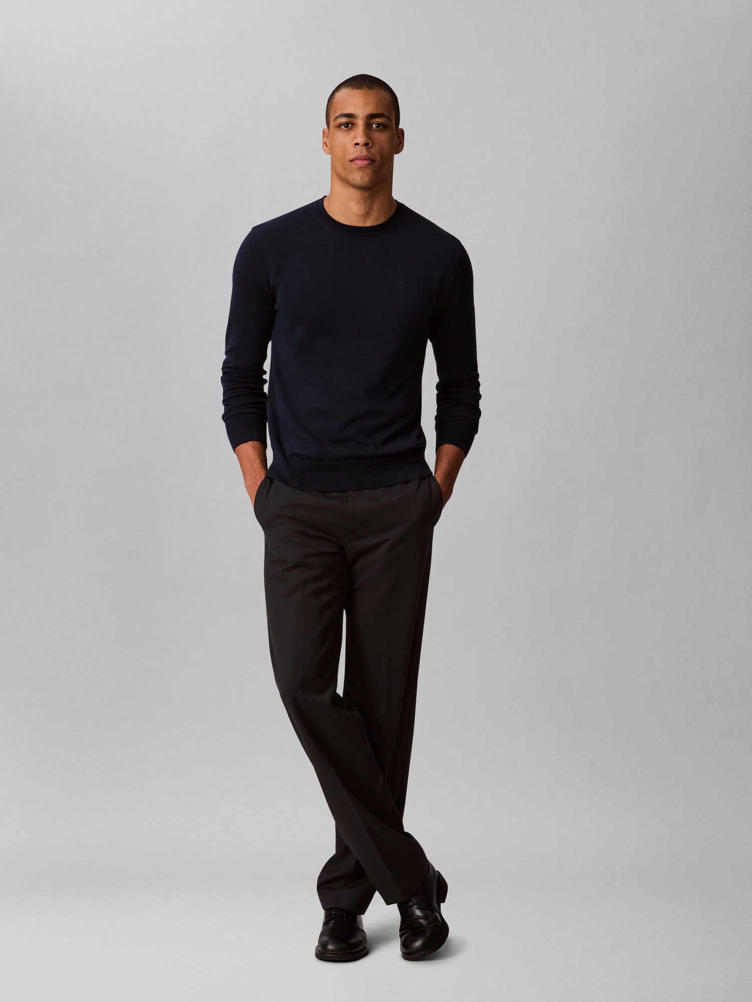 Calvin Klein Strickpullover »LS SUPIMA COTTON CREW 14GG«, Mit Rundhalsausschnitt