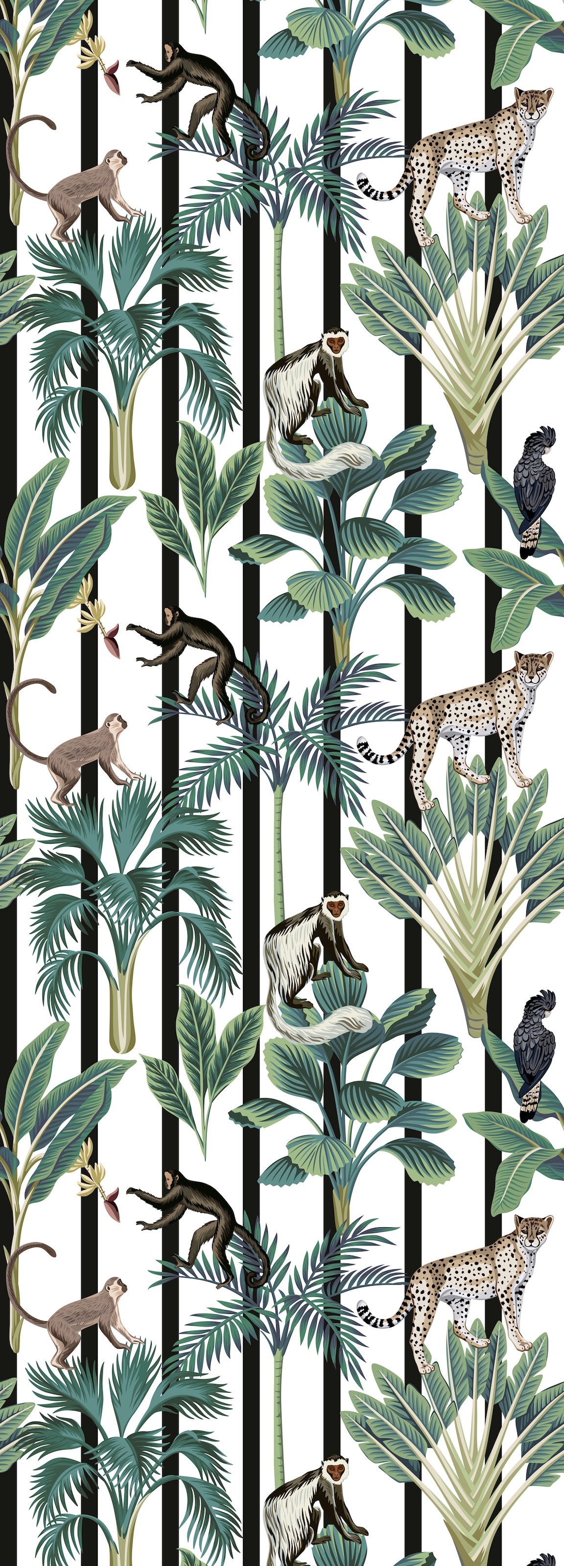 Image of queence Vinyltapete "Dominique" Streifen glatt 90x250cm, selbstklebend, kinderleichte Anbringung, Sticker