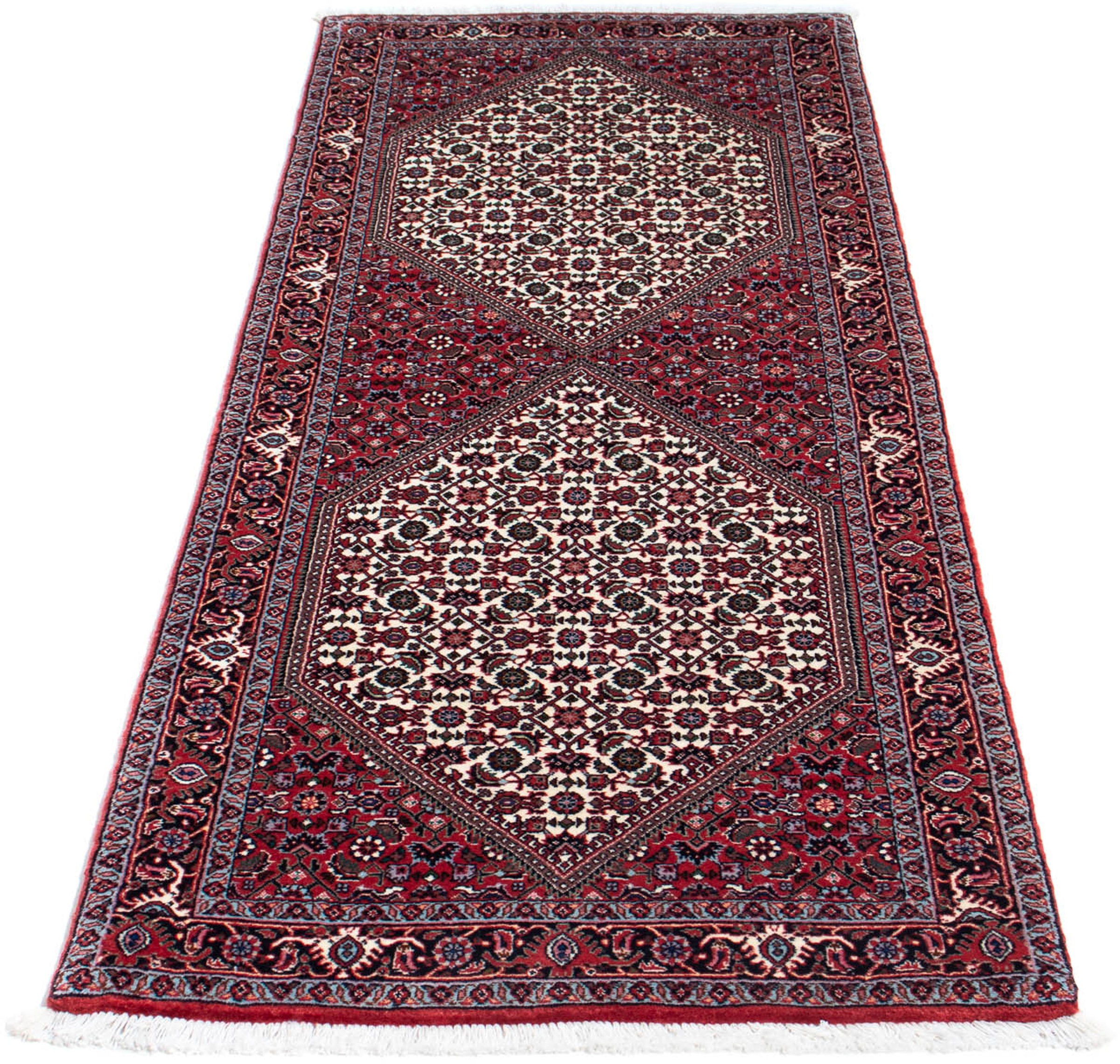 Image of morgenland Orientteppich »Perser - Bidjar - 199 x 73 cm - dunkelrot«, rechteckig, 15 mm Höhe, Wohnzimmer, Handgeknüpft, Einzelstück mit Zertifikat bei Ackermann Versand Schweiz