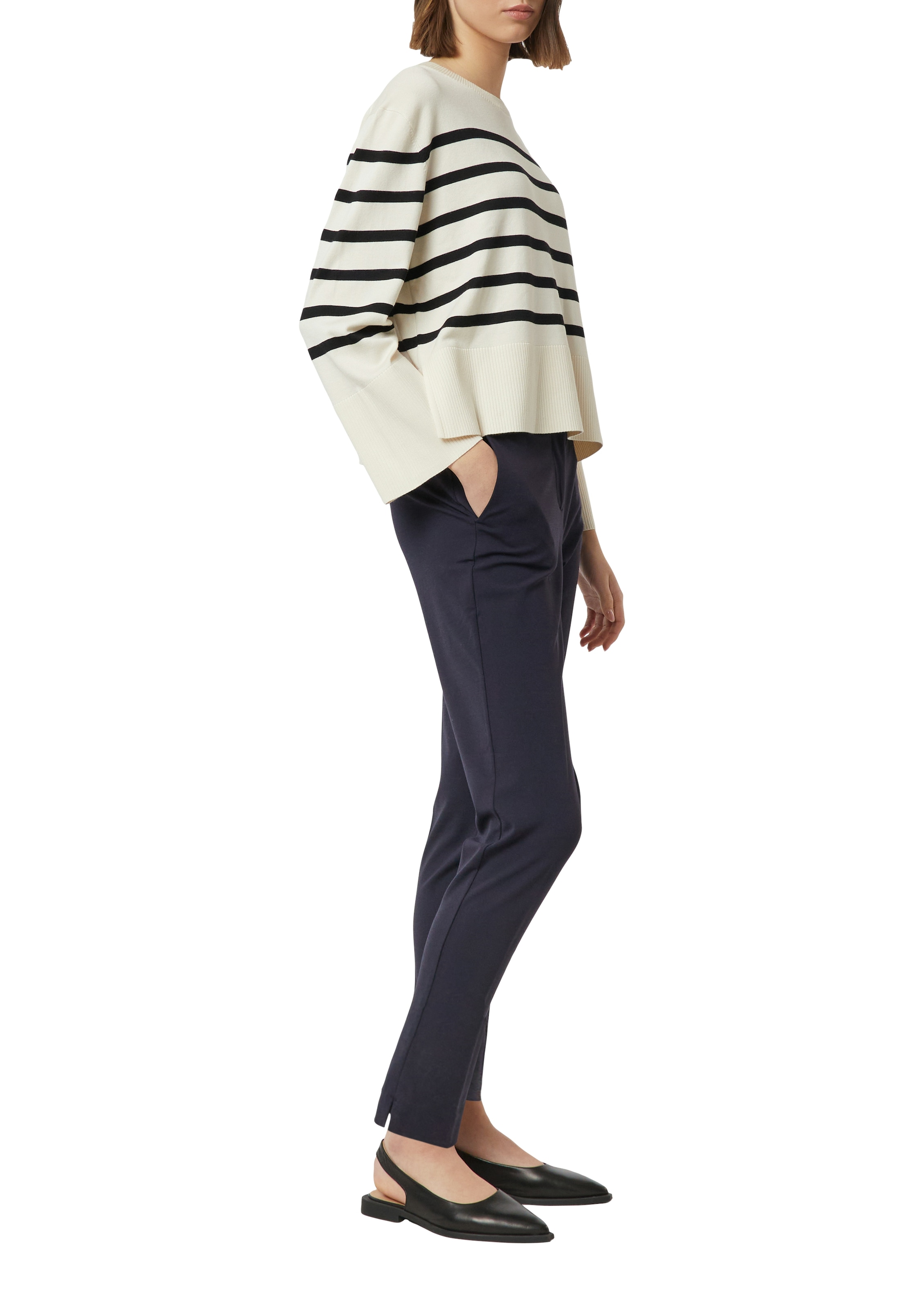 Comma Stoffhose  mit Bundfalte und Viskose-Stretch