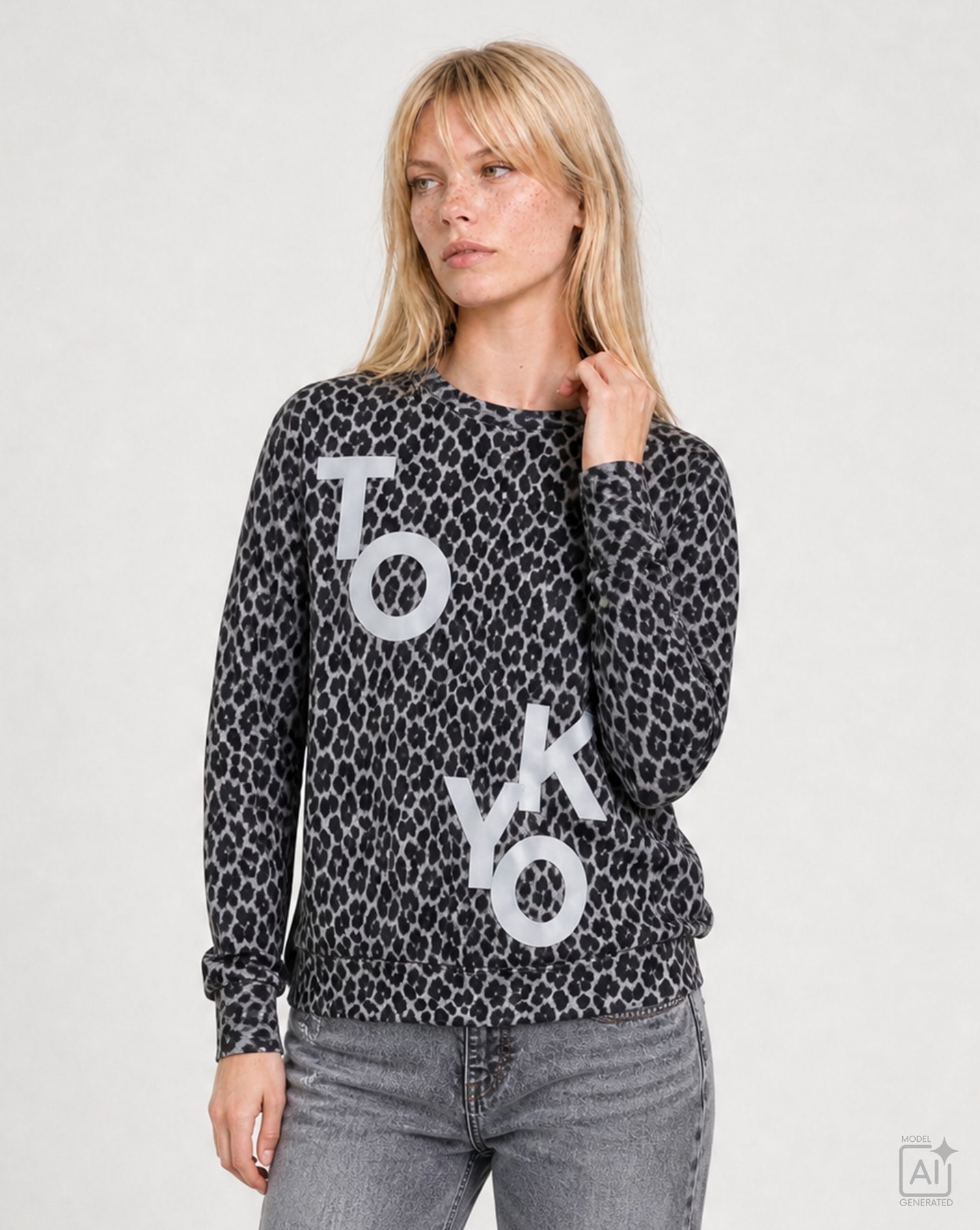 Image of Smith & Soul Sweatshirt, mit Allover-Print, oversize