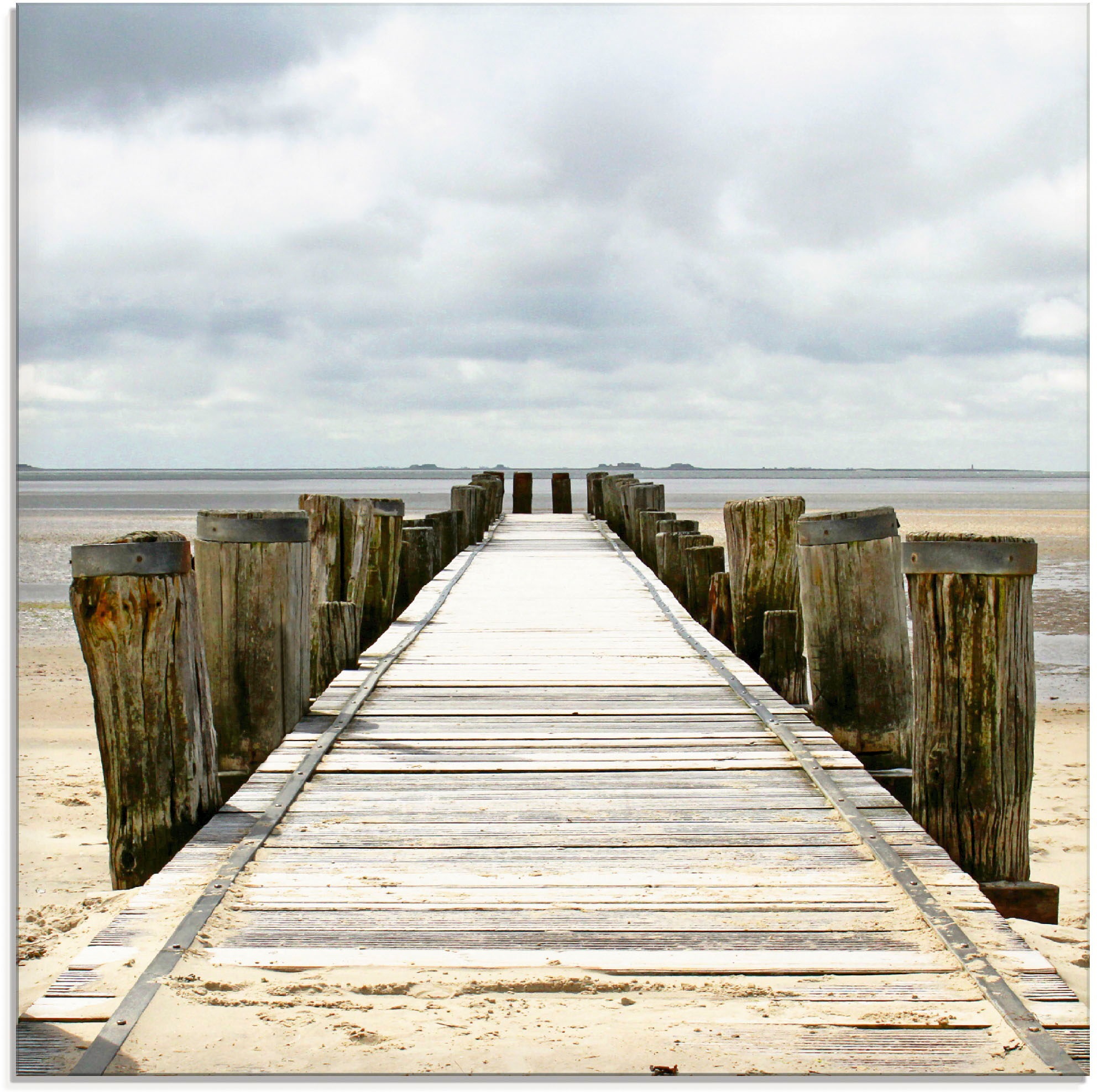 Image of Artland Glasbild »Steg ins Watt«, Strand, (1 St.) bei Ackermann Versand Schweiz