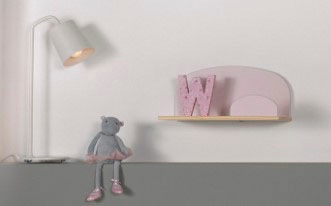 Vipack Étagère pour enfants »Kiddy, Ablage Kiefer massiv, zum hängen« L/H/P env. 45x21x25 cm, utilisation universelle, différentes couleurs,  étagère murale composants MDF laqués, largeur au choix 45 cm ou 65 cm