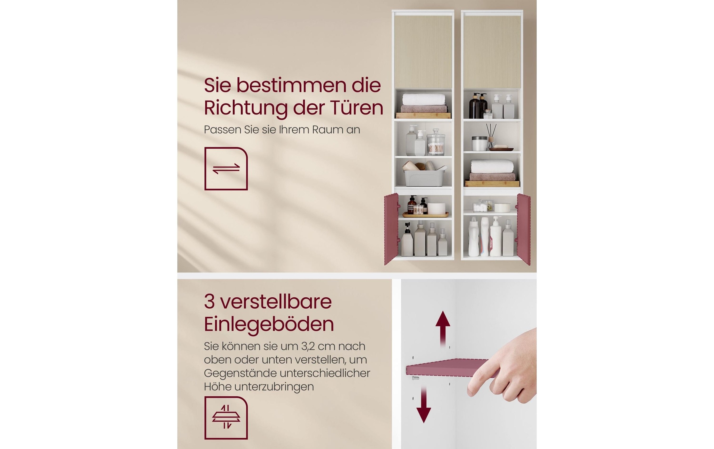 VASAGLE Kommode »Cabinet, 40 x 160 cm«