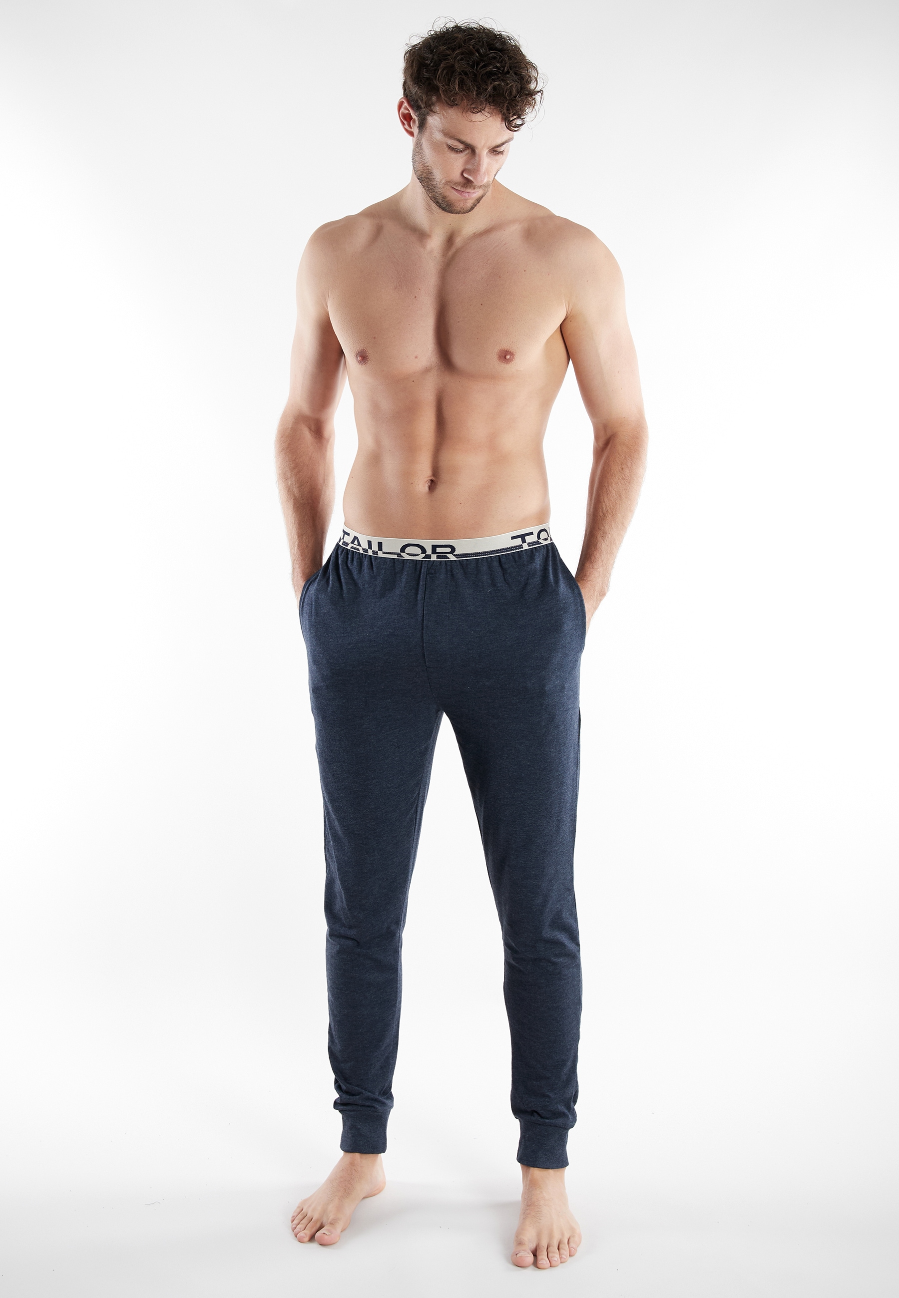 TOM TAILOR Pantalon de pyjama »Brügge«  Logobund, schmaler Fit, Seitentaschen, atmungsaktiv, Baumwollmix